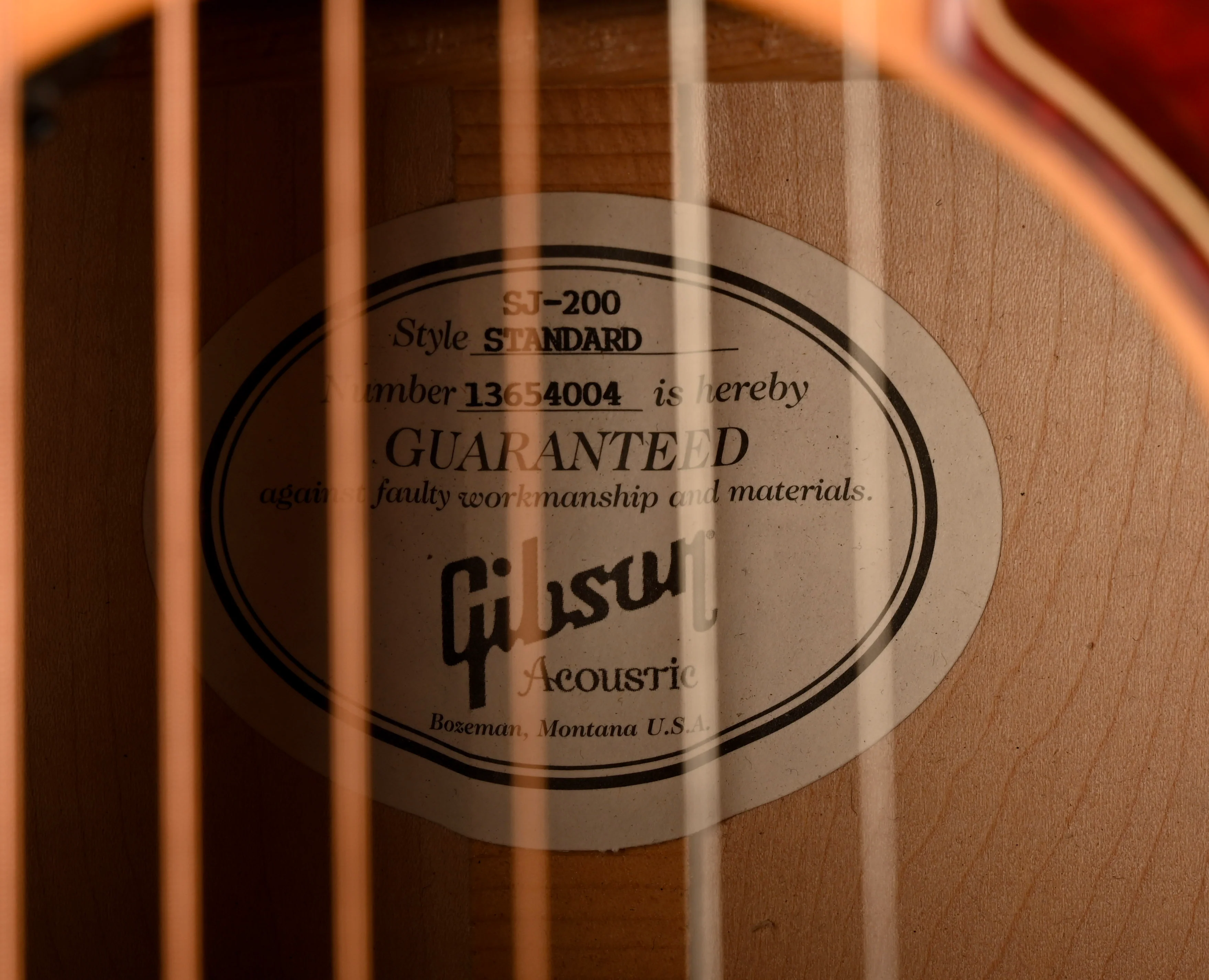 Pre Owned 2014 Gibson SJ-200 Standard Natural Acoustic Guitar With Fishman Pickup With OHSC - Image 11