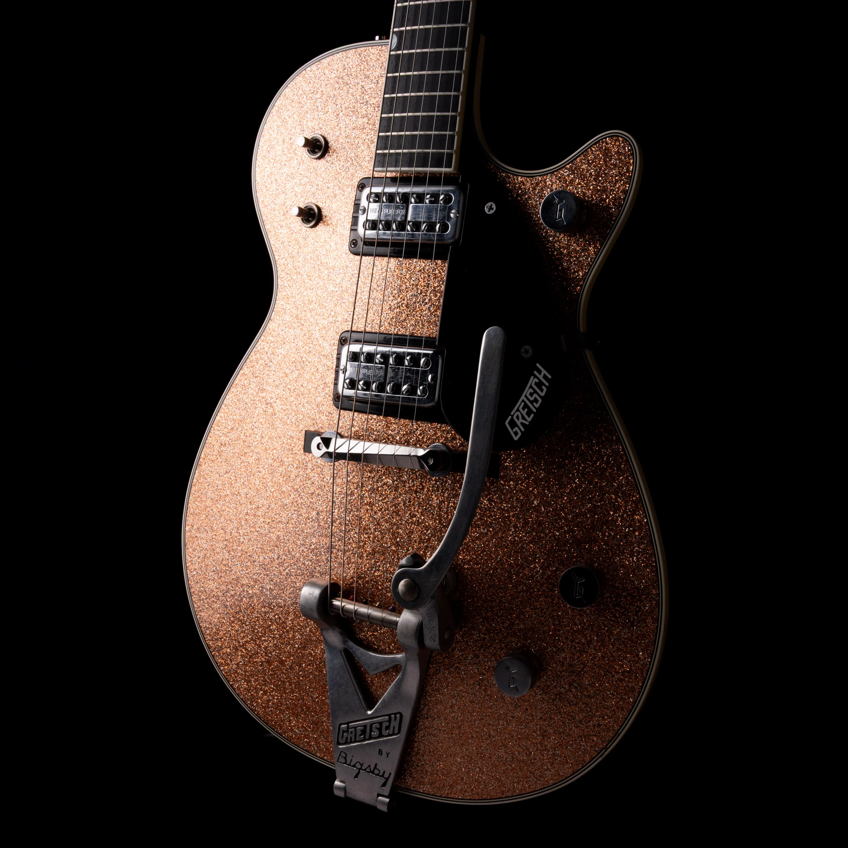 Pre Owned 2015 Gretsch Custom Shop G6128CS 1959 Duo Jet Relic Champagne Sparkle With OHSC - Image 6