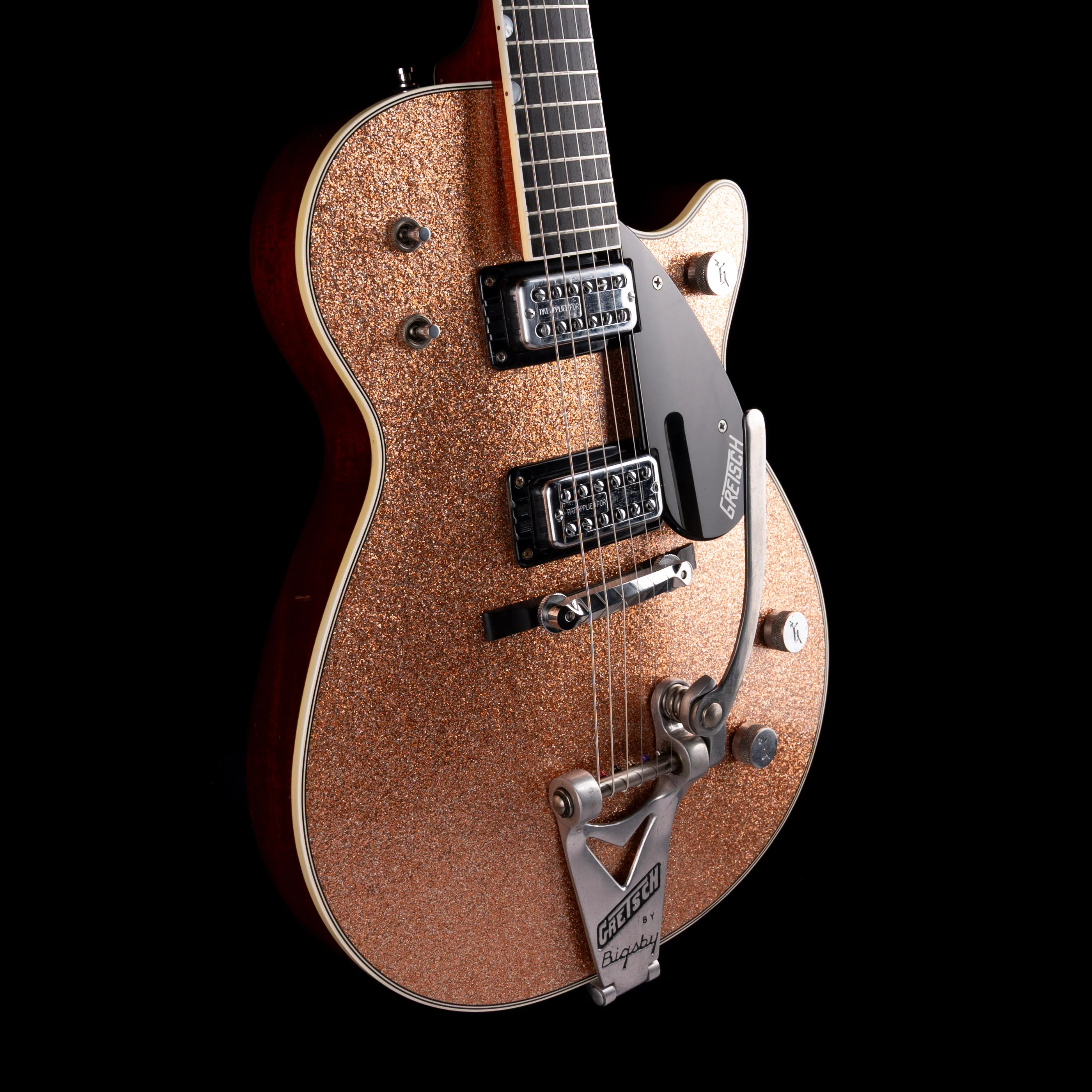 Pre Owned 2015 Gretsch Custom Shop G6128CS 1959 Duo Jet Relic Champagne Sparkle With OHSC - Image 7