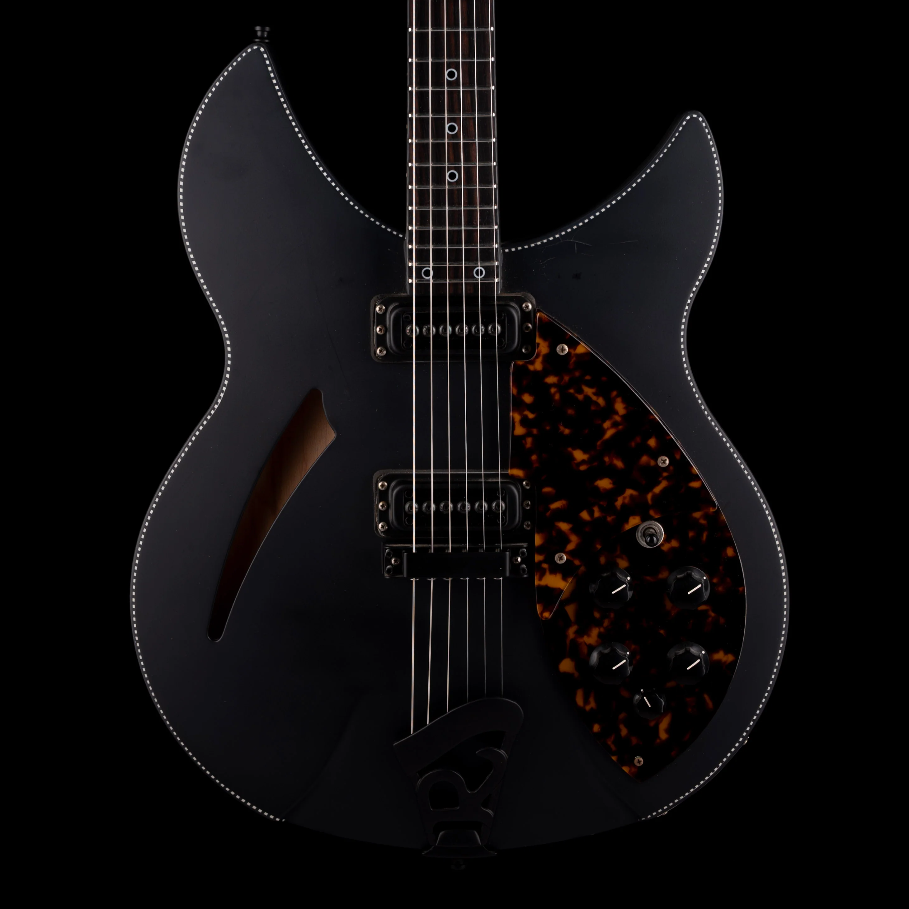Pre Owned 2016 Rickenbacker 360 Noir Limited Edition Matte Black - 1 of 25 With OHSC