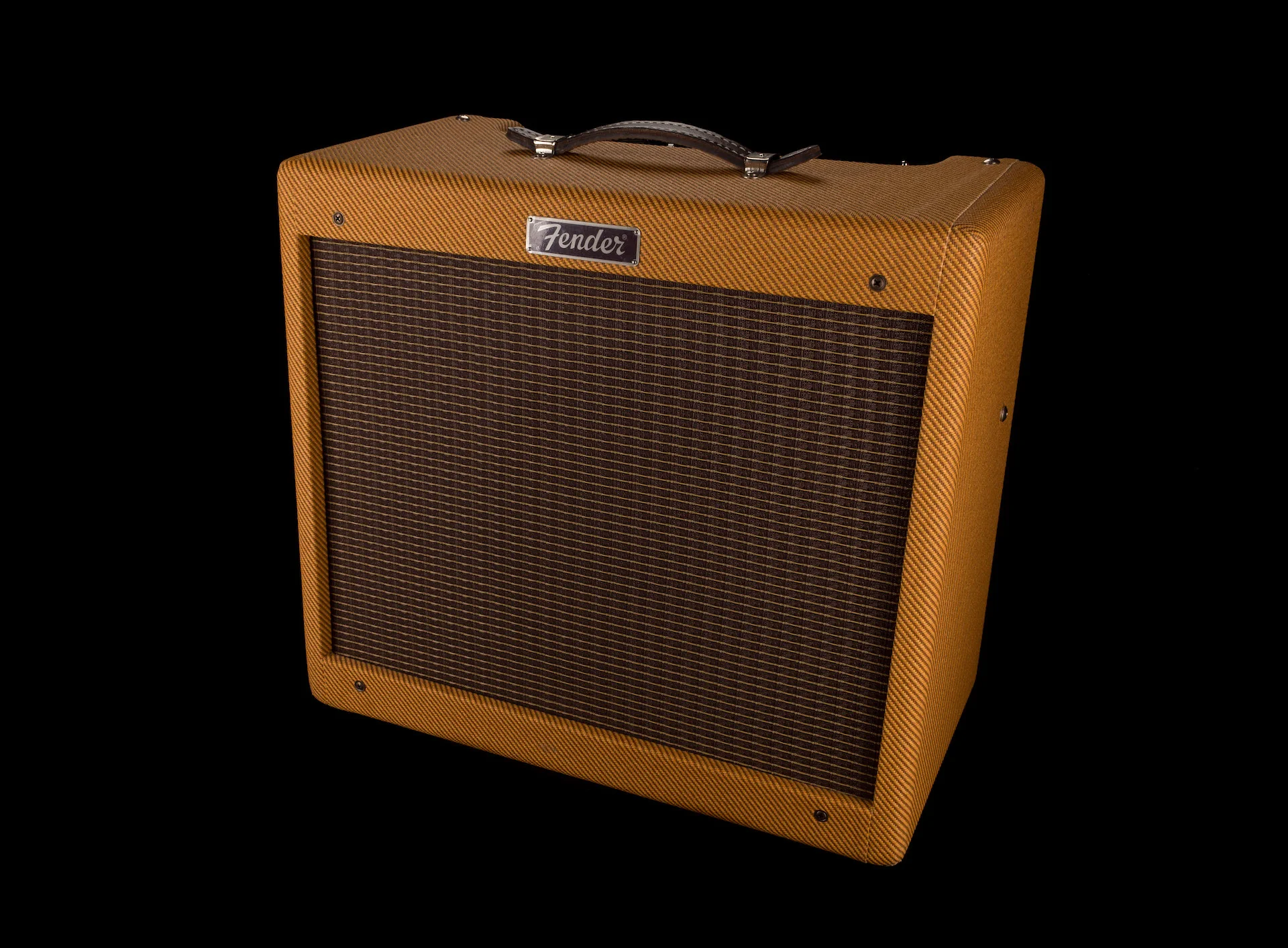 Pre Owned Fender Blues Junior Lacquered Tweed Guitar Amp Combo With Cover - Image 2