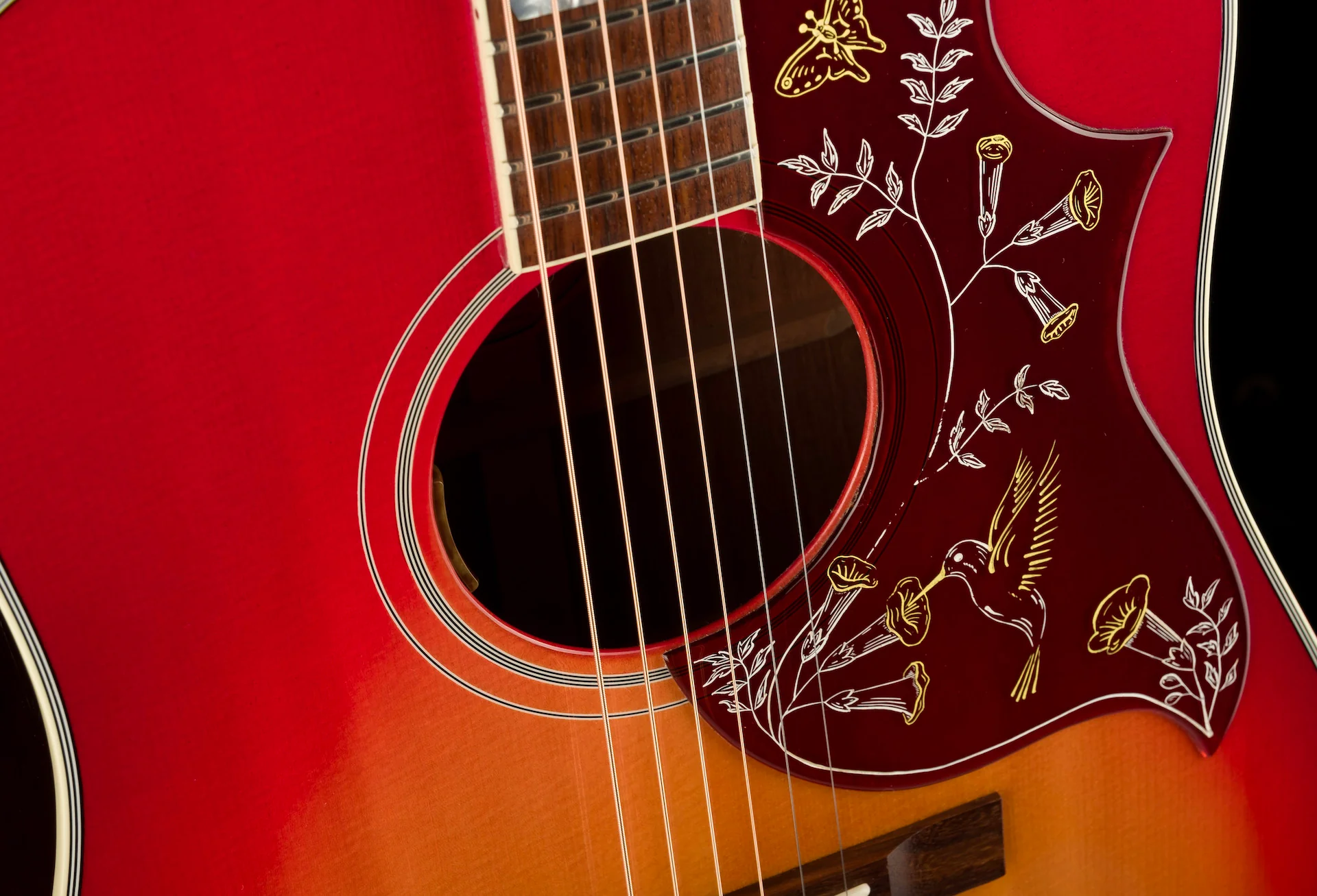 Pre Owned 2017 Gibson Custom Shop Late '60s Hummingbird Heritage Acoustic w OHSC - Image 8