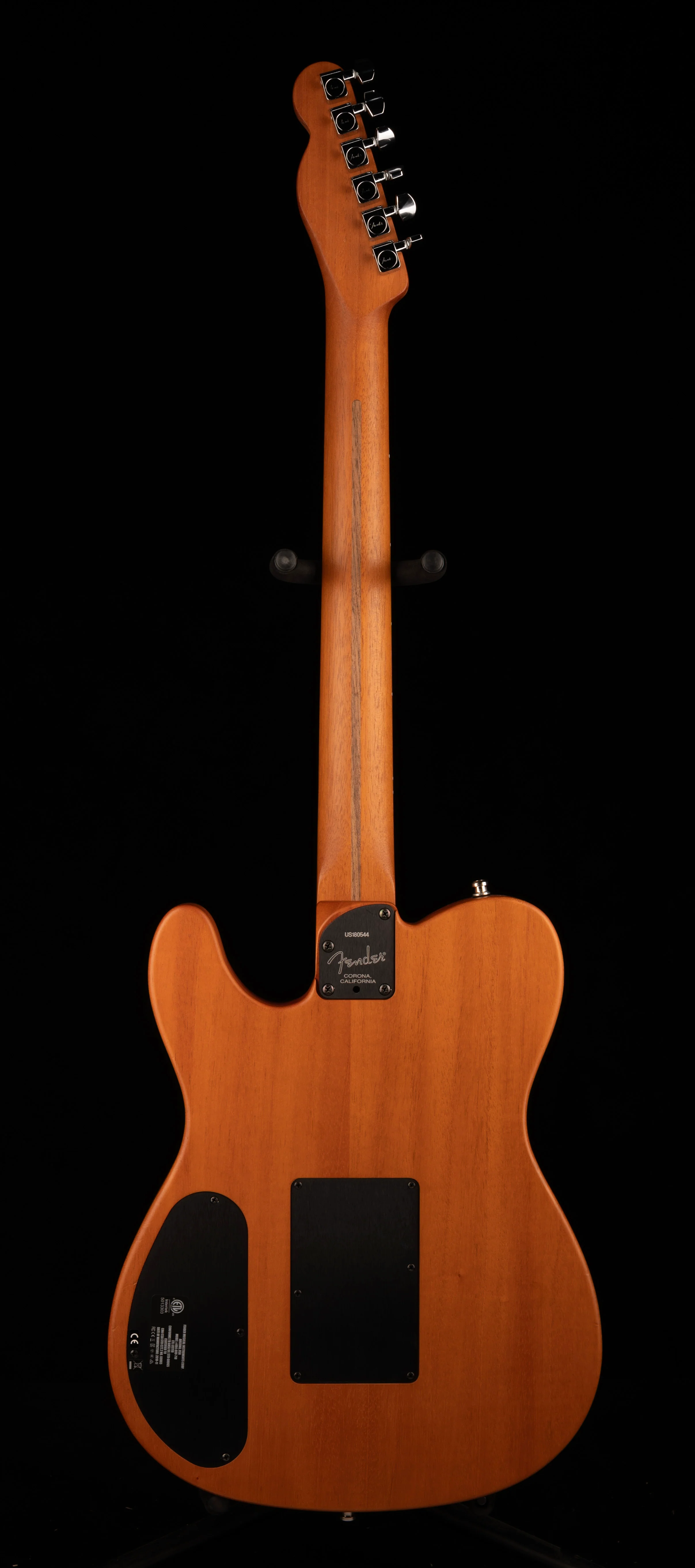 Pre Owned 2019 Fender American Acoustasonic Telecaster Guitar Black With Soft Case - Image 8