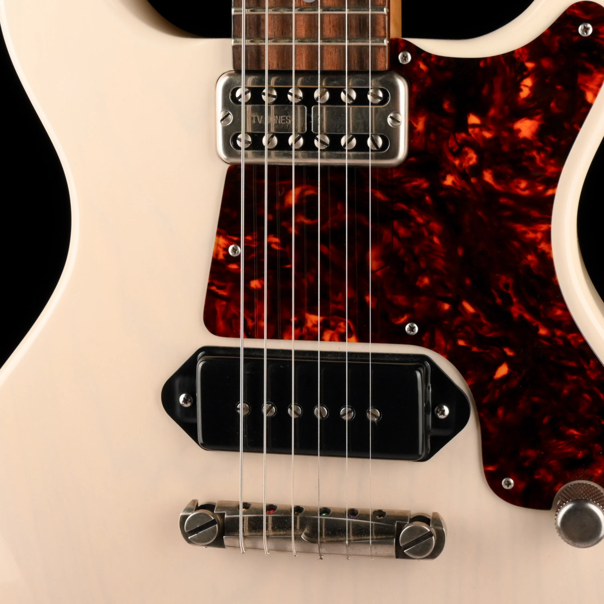 Pre-Owned 2020 Deimel Doublestar Paper Moon White Electric Guitar With OHSC - Image 4