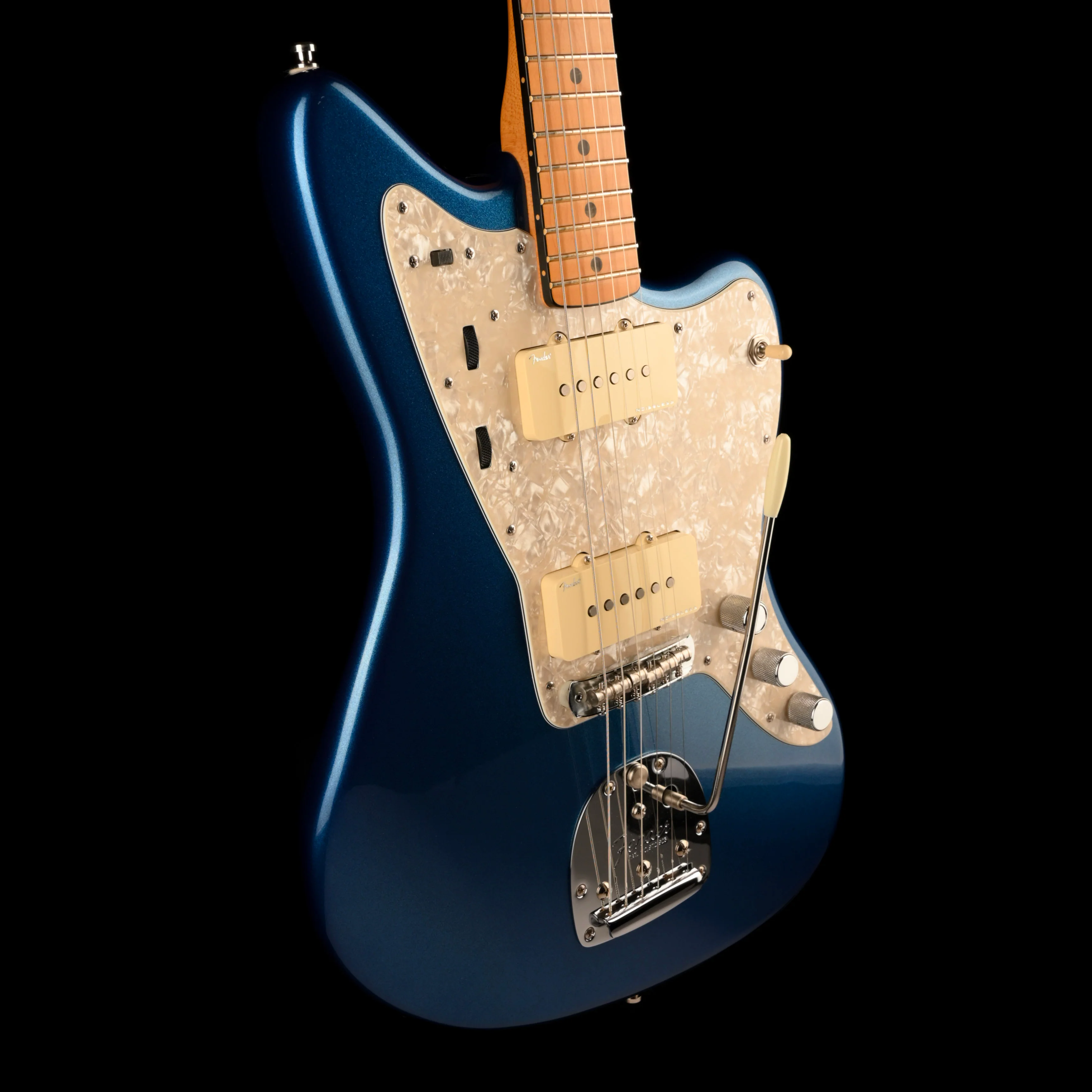 Pre Owned 2020 Fender American Ultra Jazzmaster Cobra Blue with OHSC - Image 5