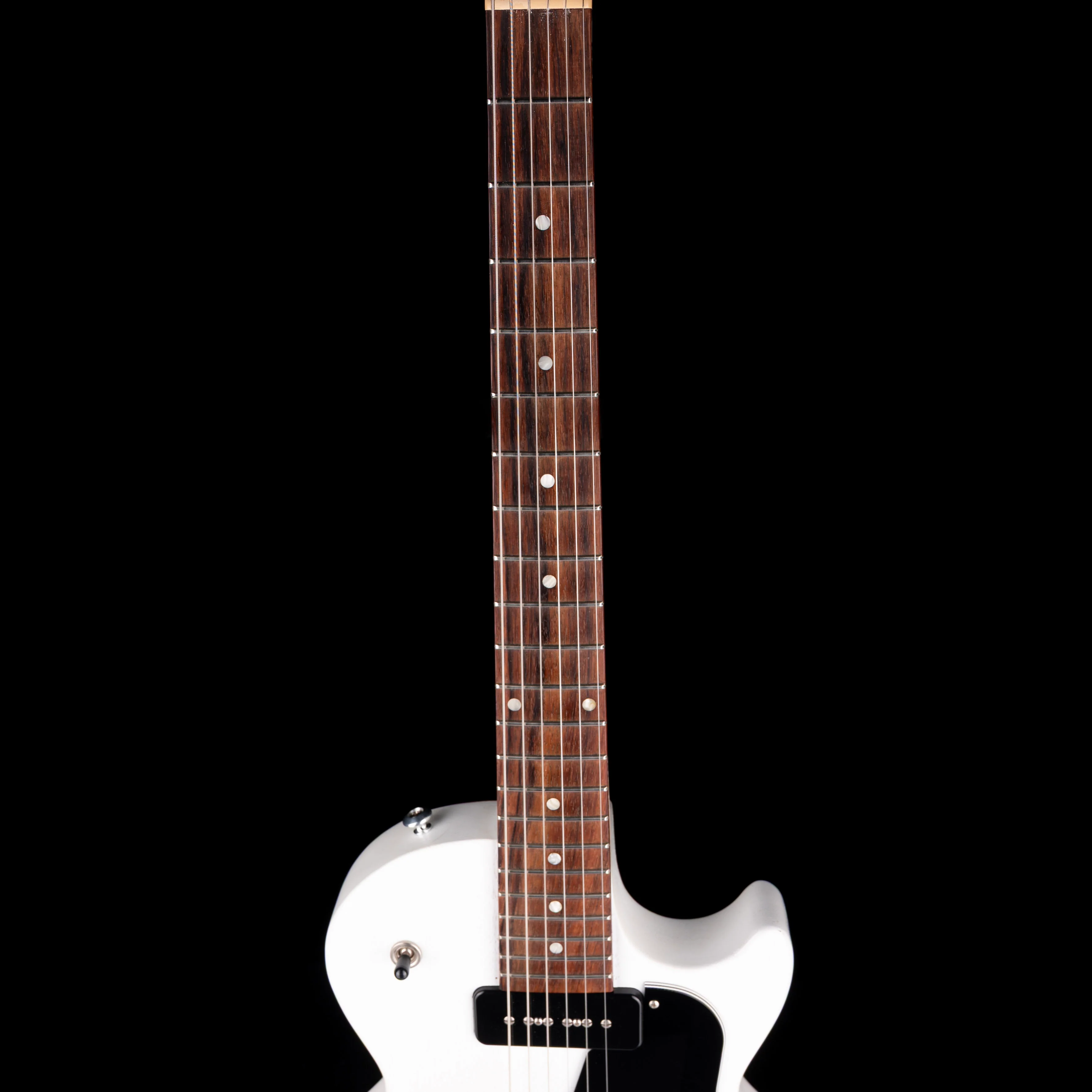 Pre Owned 2020 Gibson Les Paul Special Tribute P-90 Worn White Satin Electric Guitar With Gig Bag - Image 7