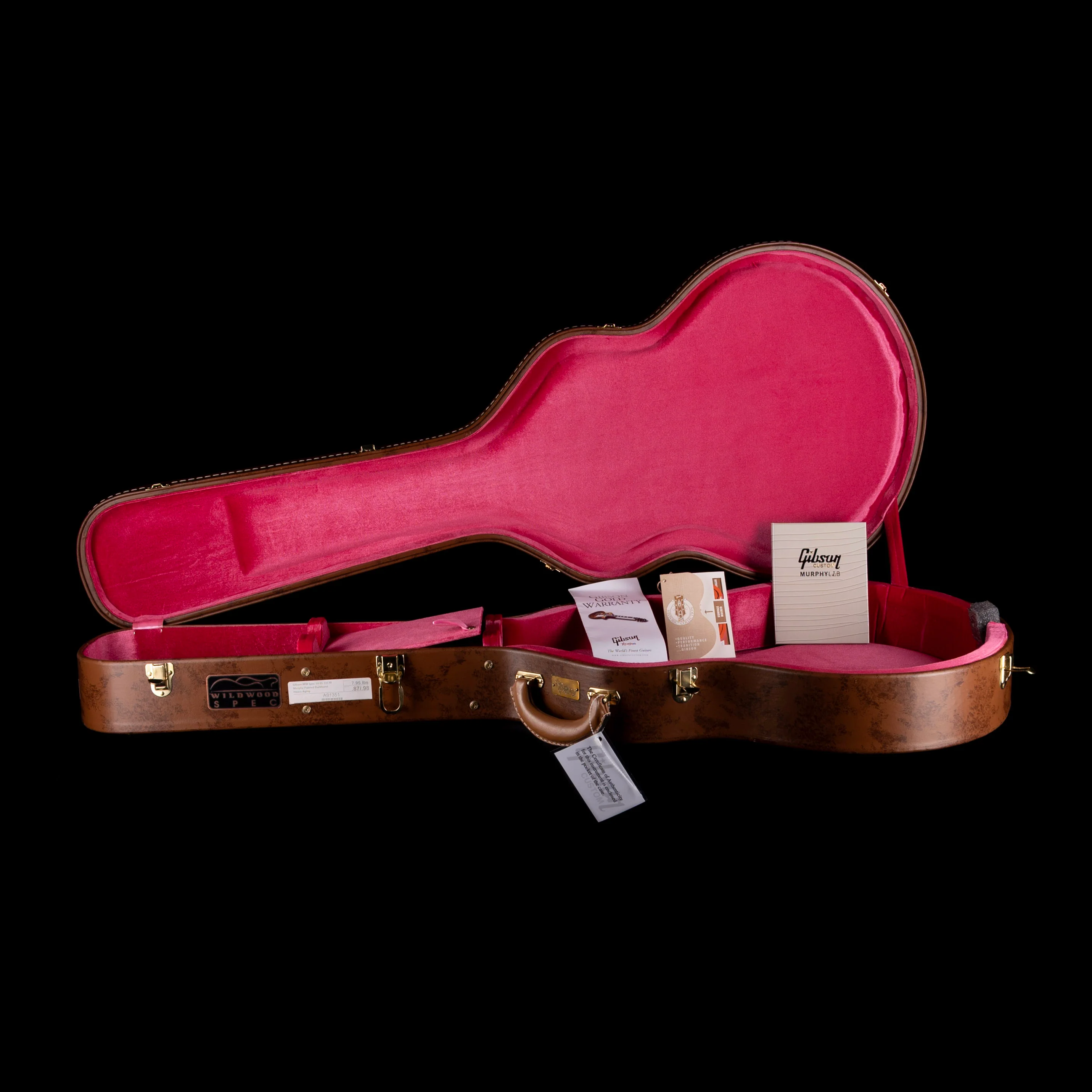 Pre Owned 2021 Gibson Custom Shop Made 2 Measure Tom Murphy 1959 ES-335 Wildwood Spec Heavy Aging Darkburst With OHSC - Image 17