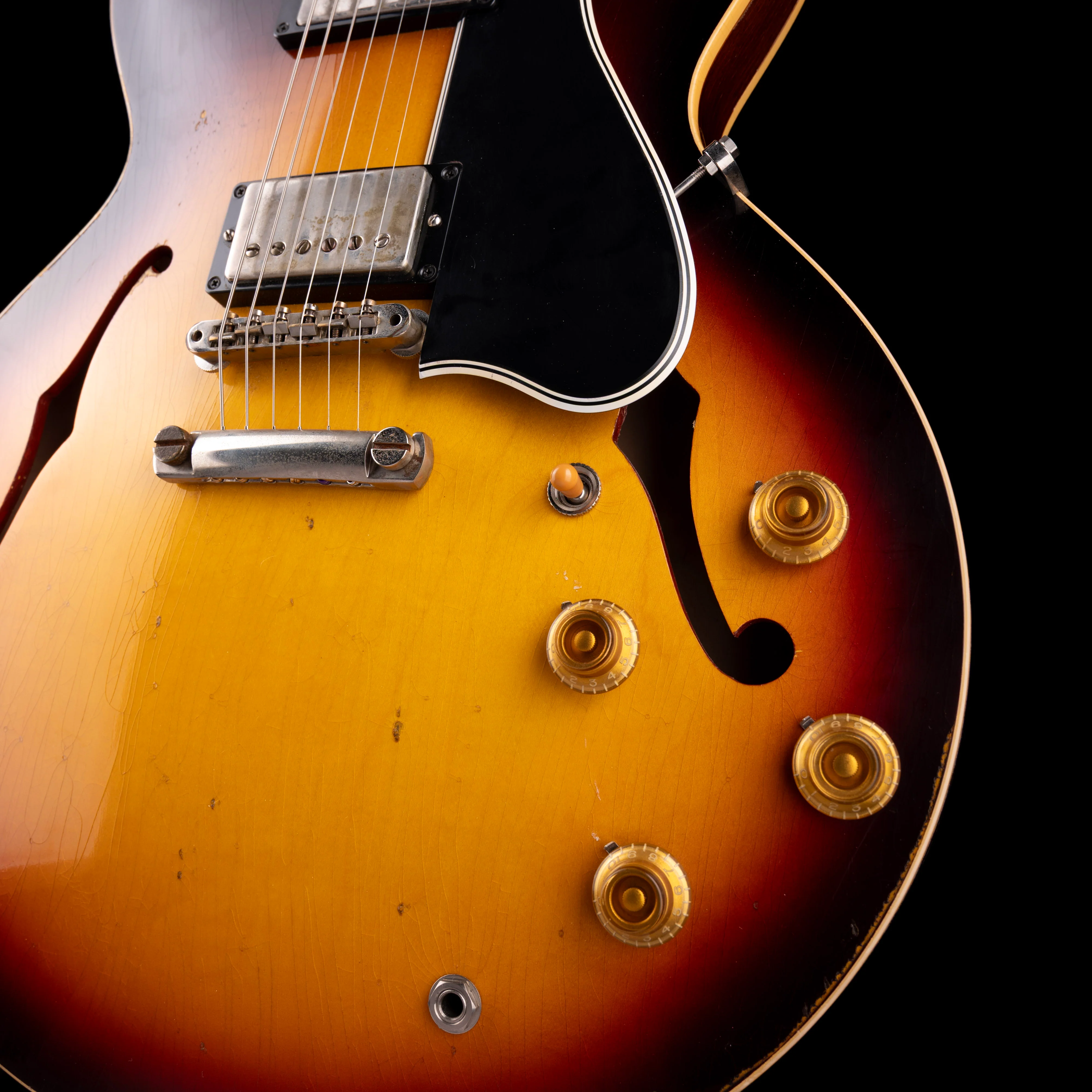Pre Owned 2021 Gibson Custom Shop Made 2 Measure Tom Murphy 1959 ES-335 Wildwood Spec Heavy Aging Darkburst With OHSC - Image 5
