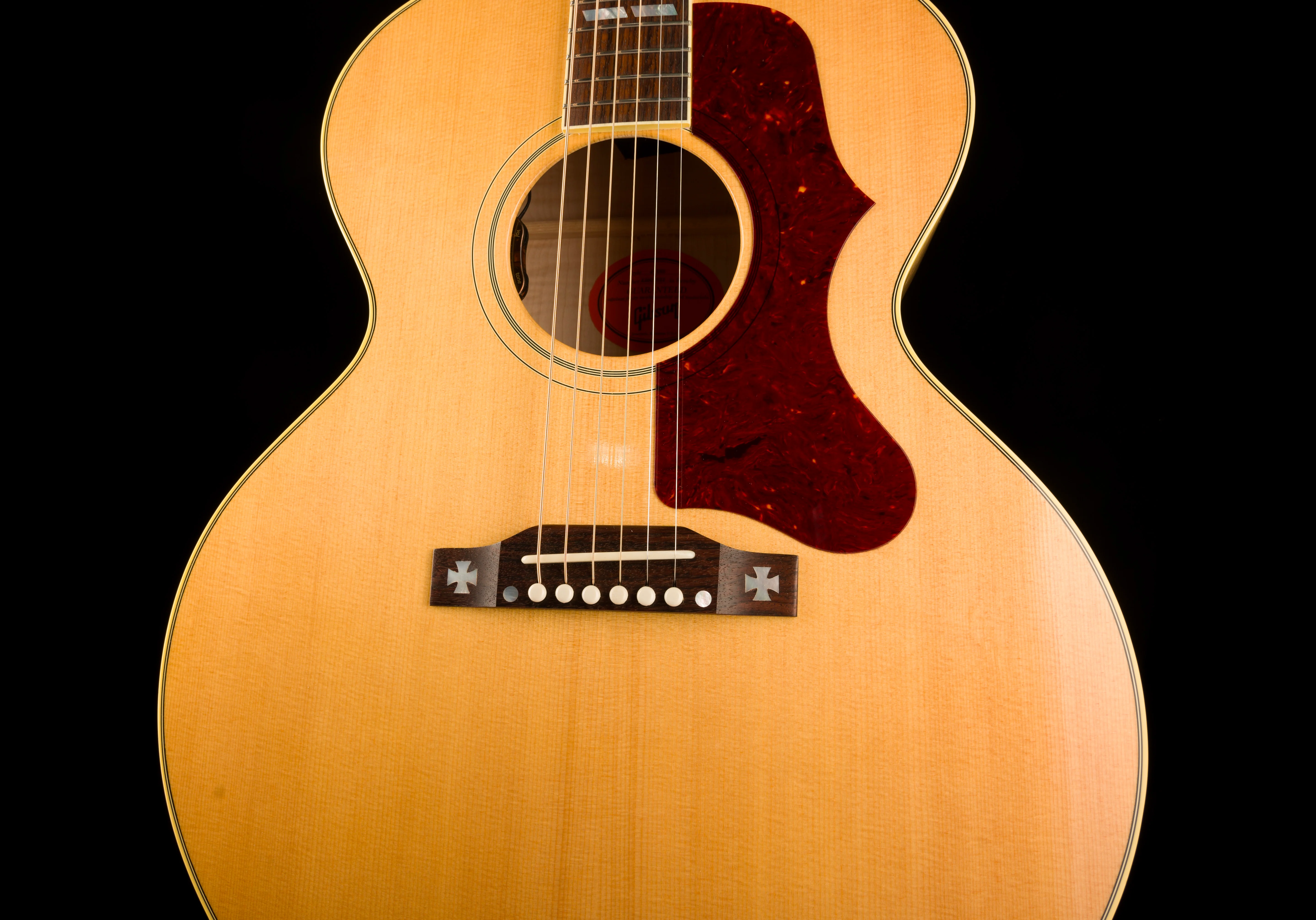 Pre Owned 2021 Gibson J-185 Antique Natural Acoustic Guitar With OHSC - Image 6