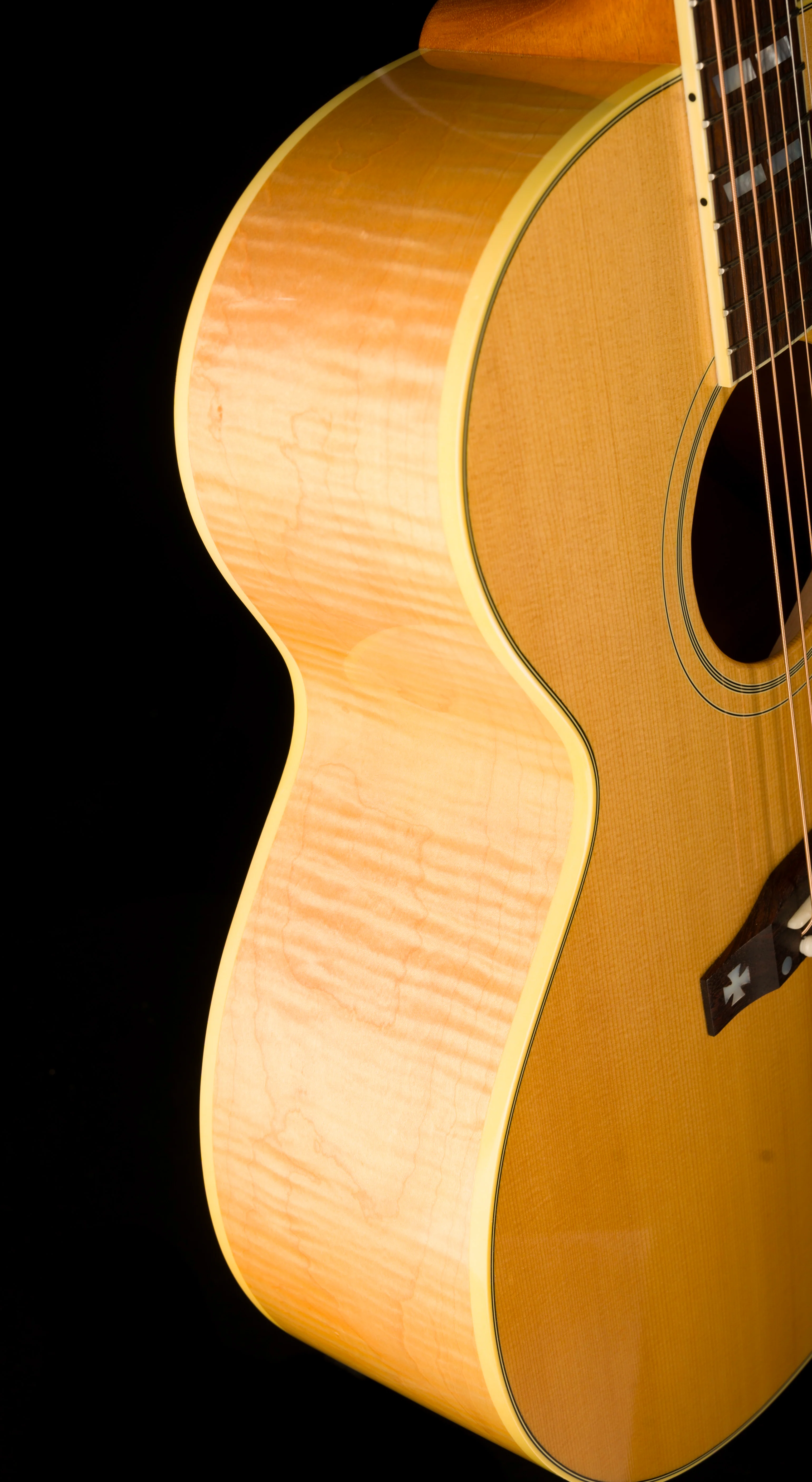Pre Owned 2021 Gibson J-185 Antique Natural Acoustic Guitar With OHSC - Image 8