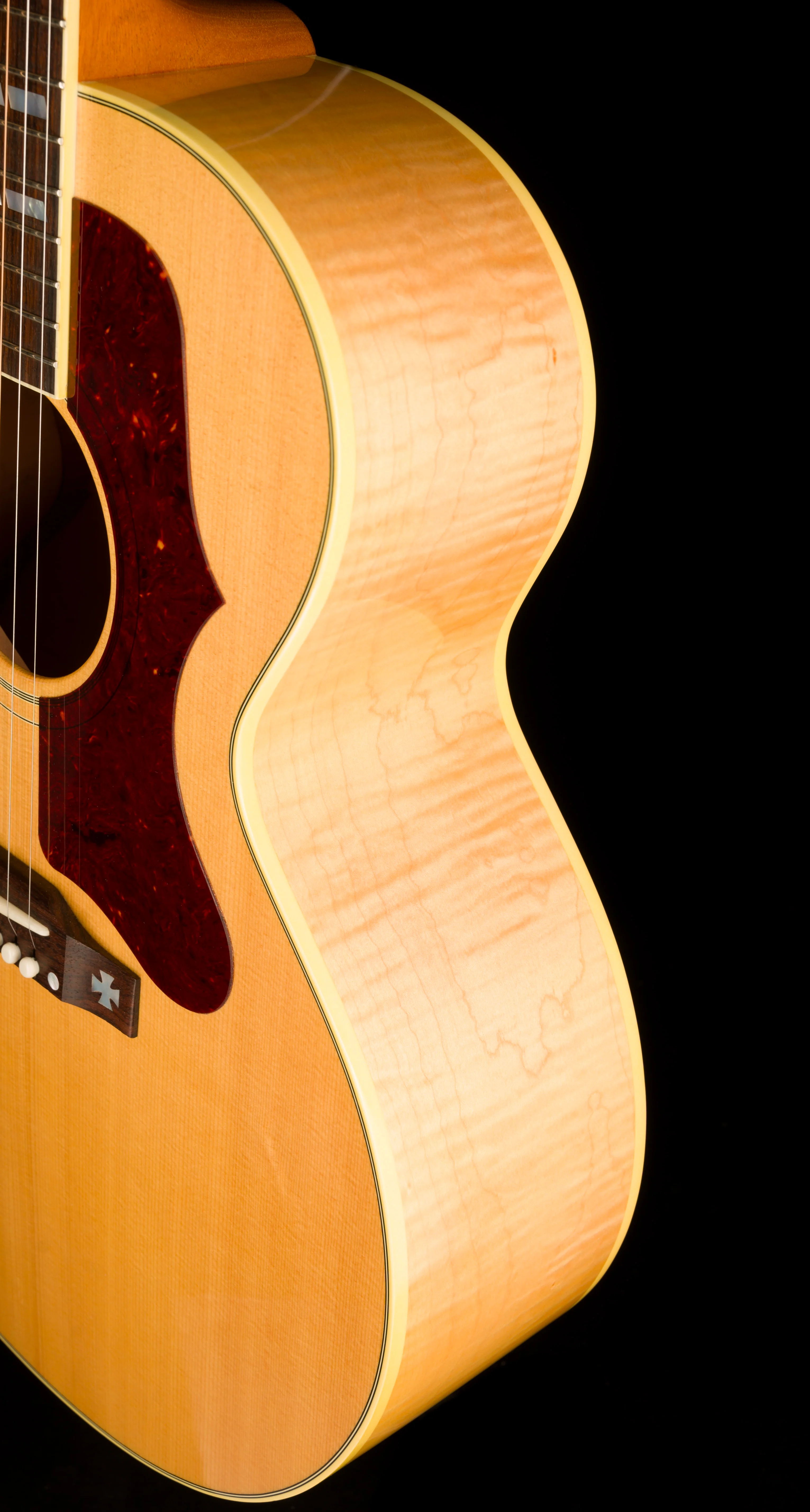 Pre Owned 2021 Gibson J-185 Antique Natural Acoustic Guitar With OHSC - Image 9