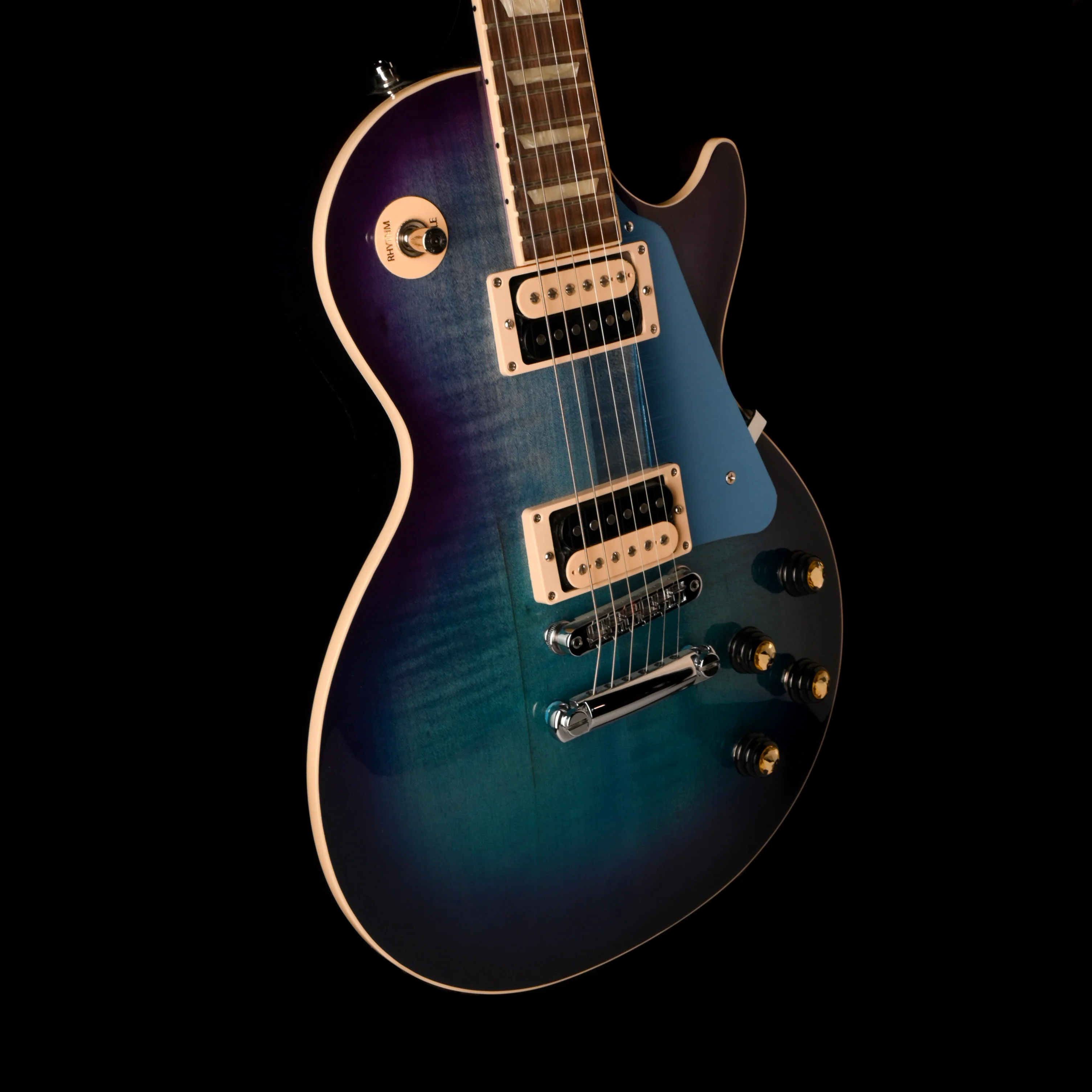 Pre Owned 2021 Gibson Les Paul Traditional Pro V Blueberry Burst With OHSC - Image 7