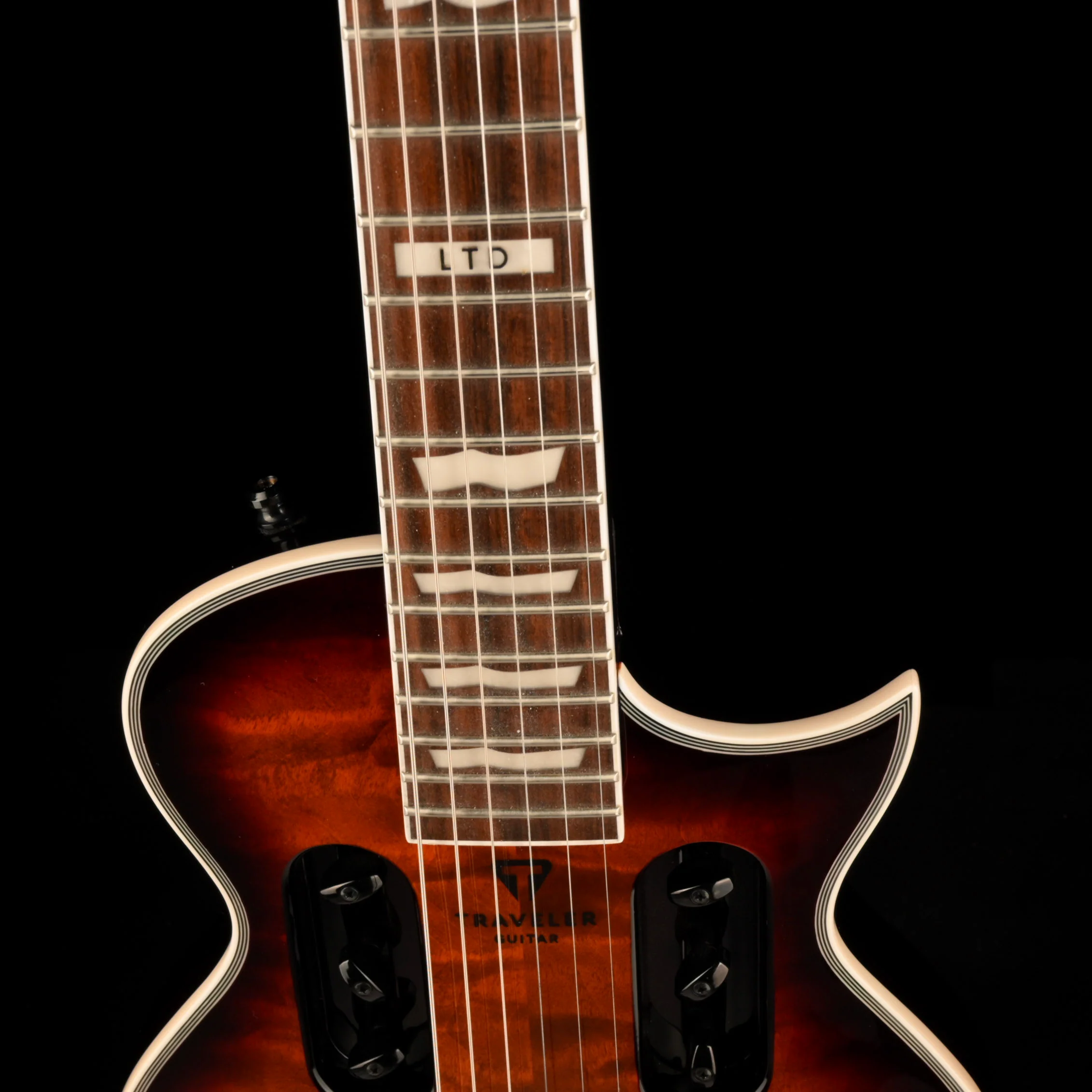 Pre Owned 2021 Travelers Guitar EC-1 Quilt Dark Map Burst With Gig Bag - Image 3