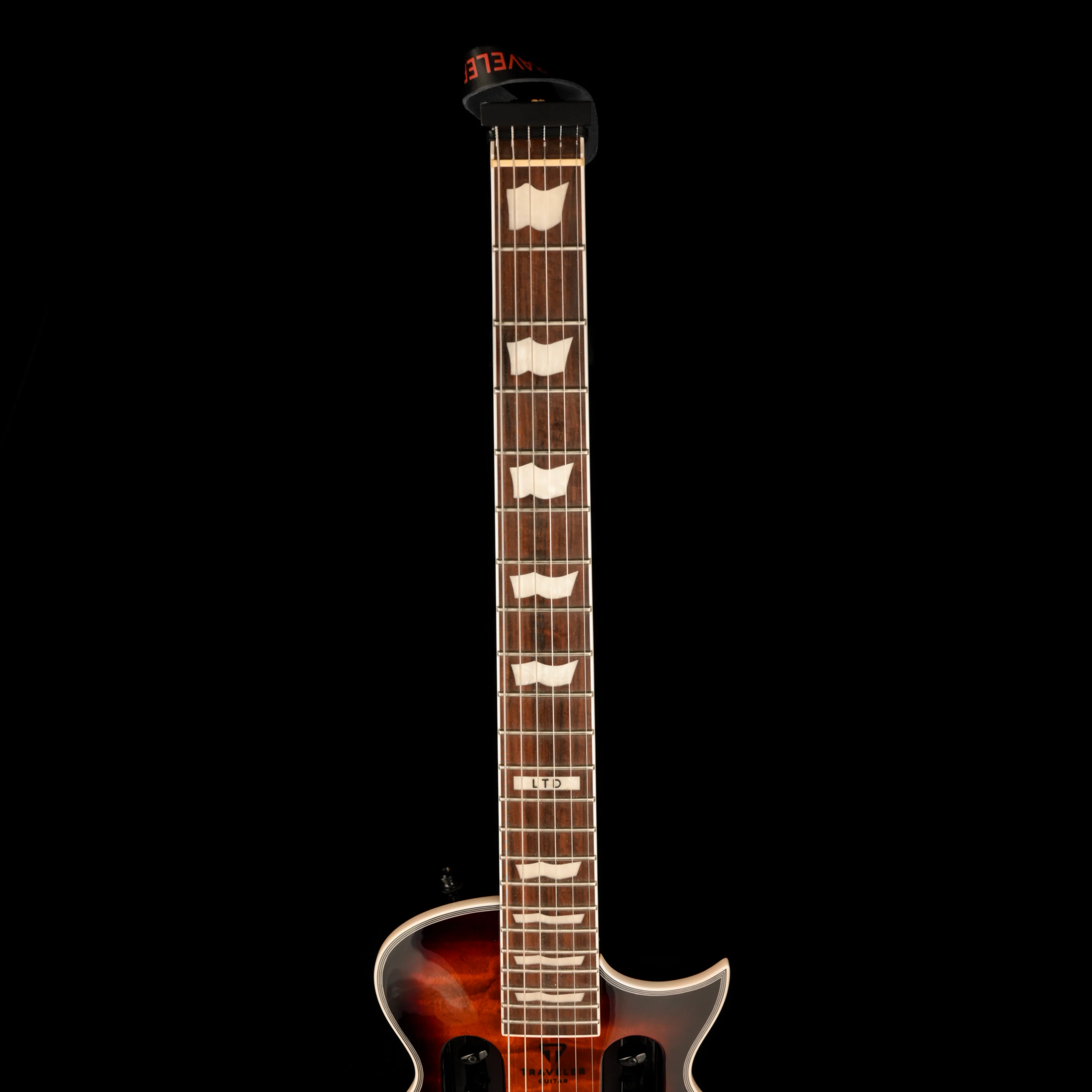 Pre Owned 2021 Travelers Guitar EC-1 Quilt Dark Map Burst With Gig Bag - Image 8