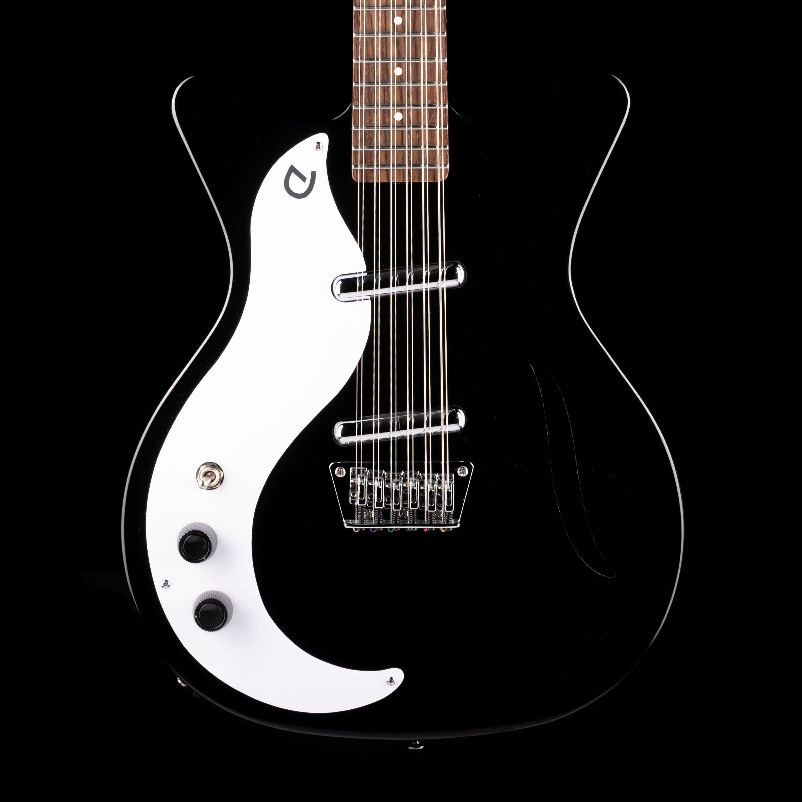 Pre Owned 2023 Danelectro '59 12-String Left-Handed Black With Gig Bag
