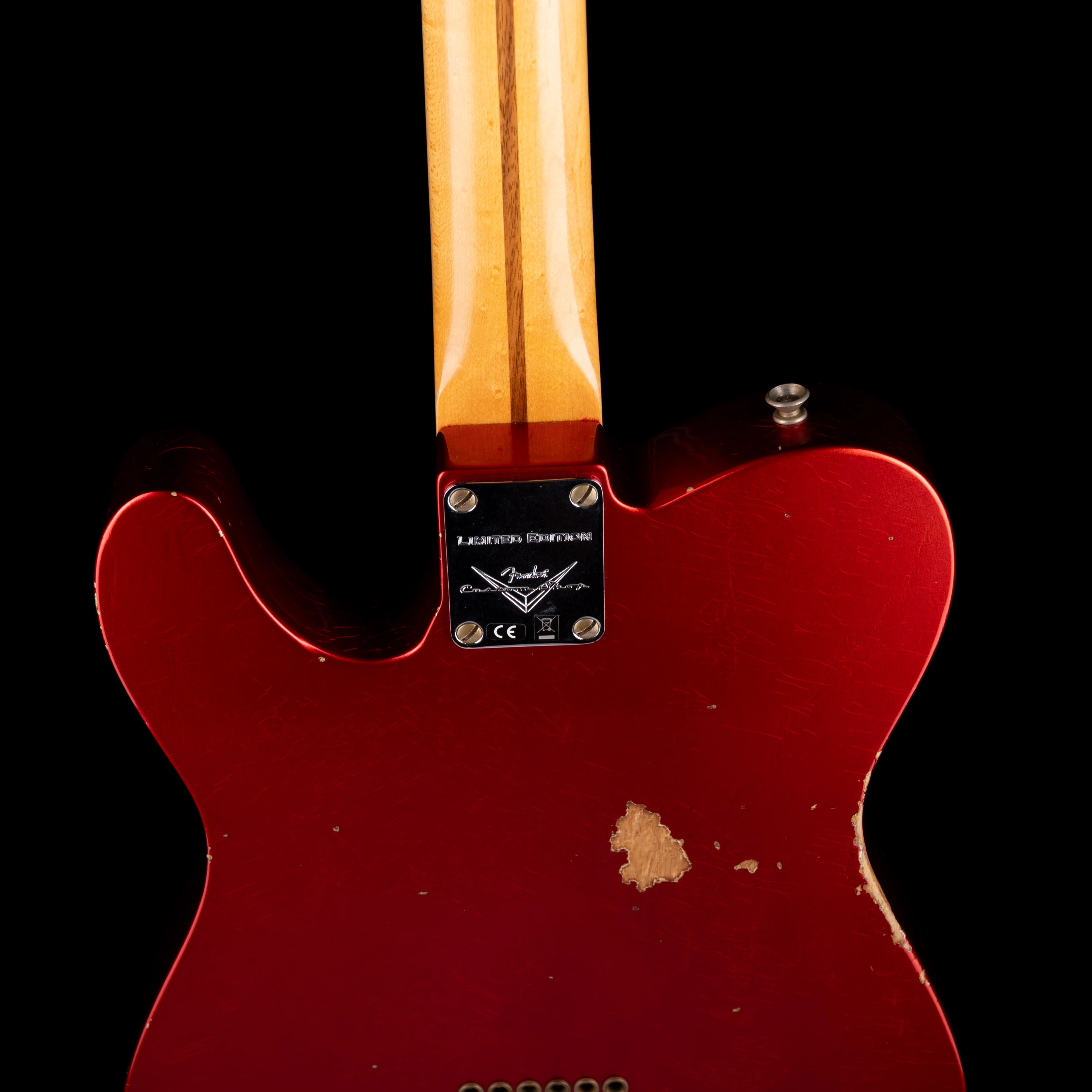 Pre Owned 2024 Fender Custom Shop Limited Edition Red Hot Esquire Thinline Relic Super-faded Candy Apple Red With OHSC - Image 10