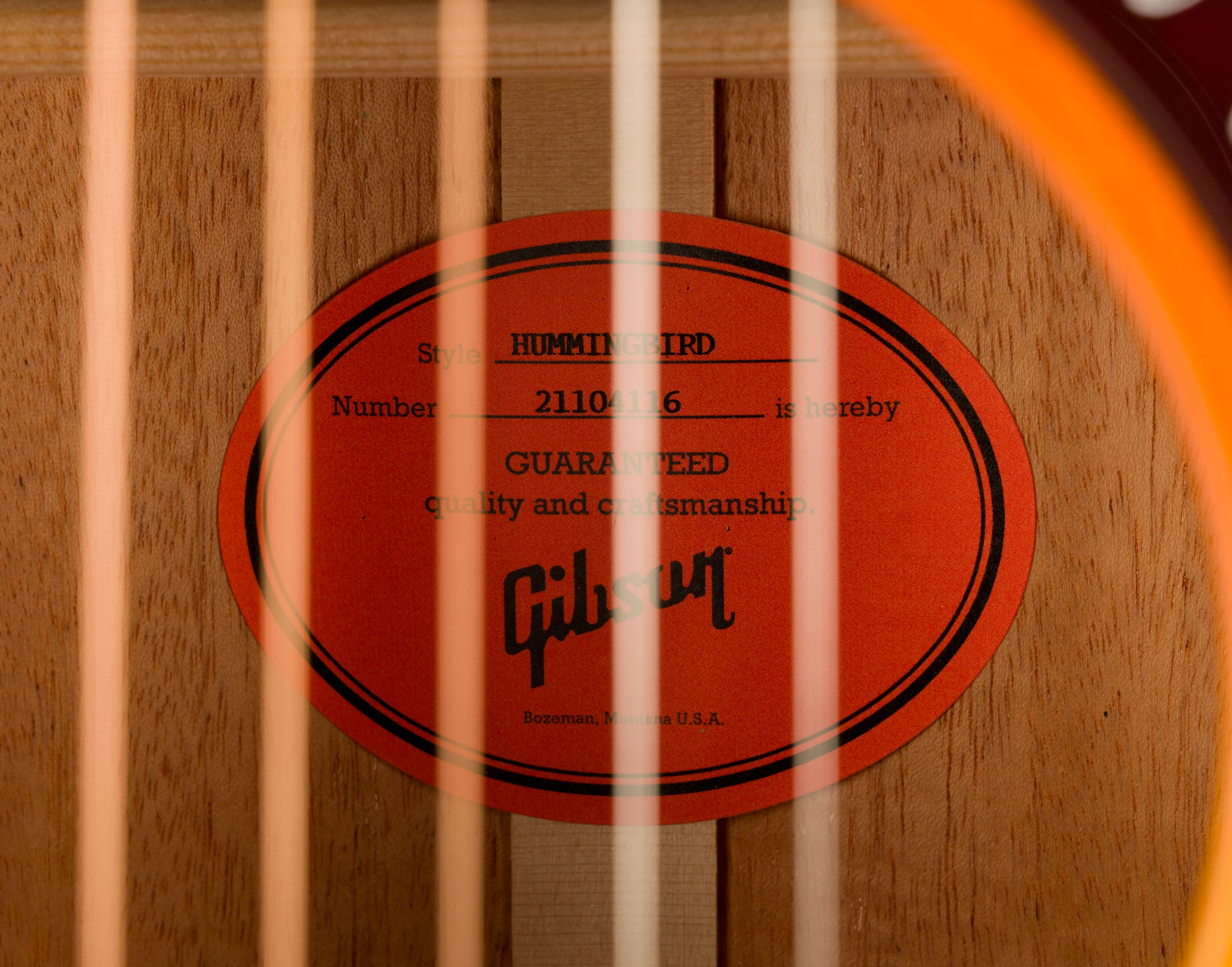 Pre Owned 2024 Gibson Hummingbird Original Heritage Cherry Sunburst Acoustic Electric Guitar With OHSC - Image 11