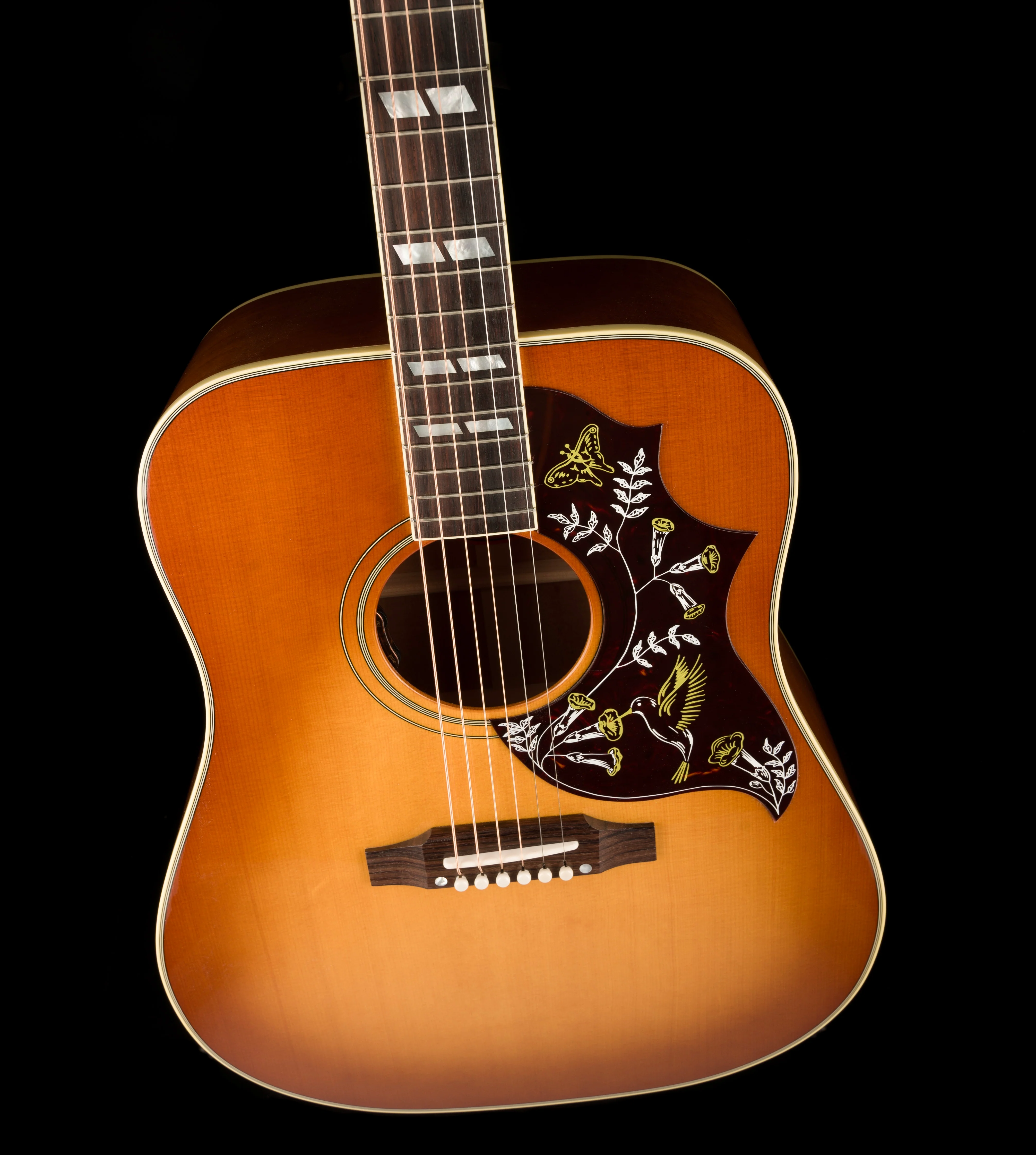 Pre Owned 2024 Gibson Hummingbird Original Heritage Cherry Sunburst Acoustic Electric Guitar With OHSC - Image 4