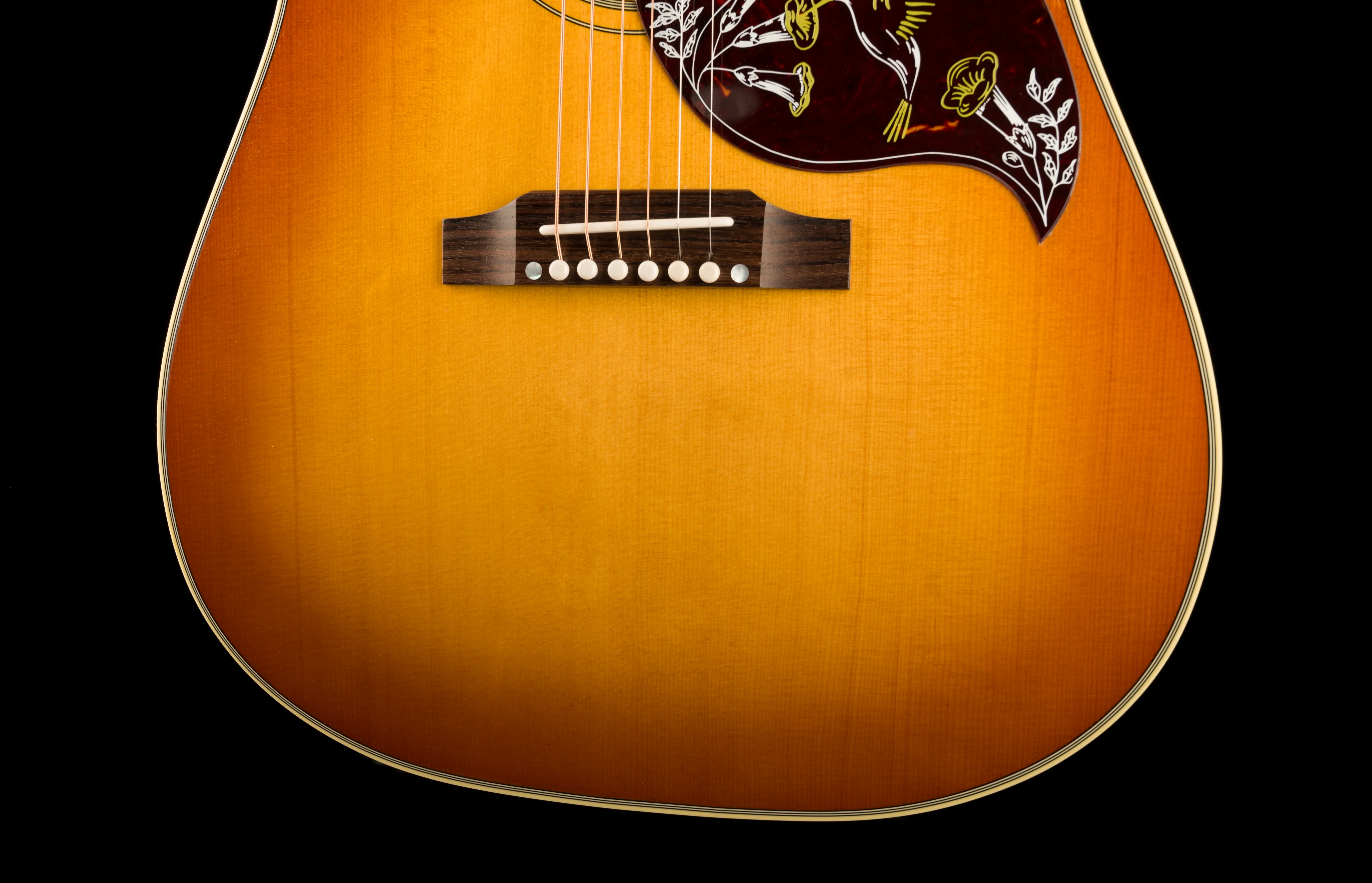Pre Owned 2024 Gibson Hummingbird Original Heritage Cherry Sunburst Acoustic Electric Guitar With OHSC - Image 5