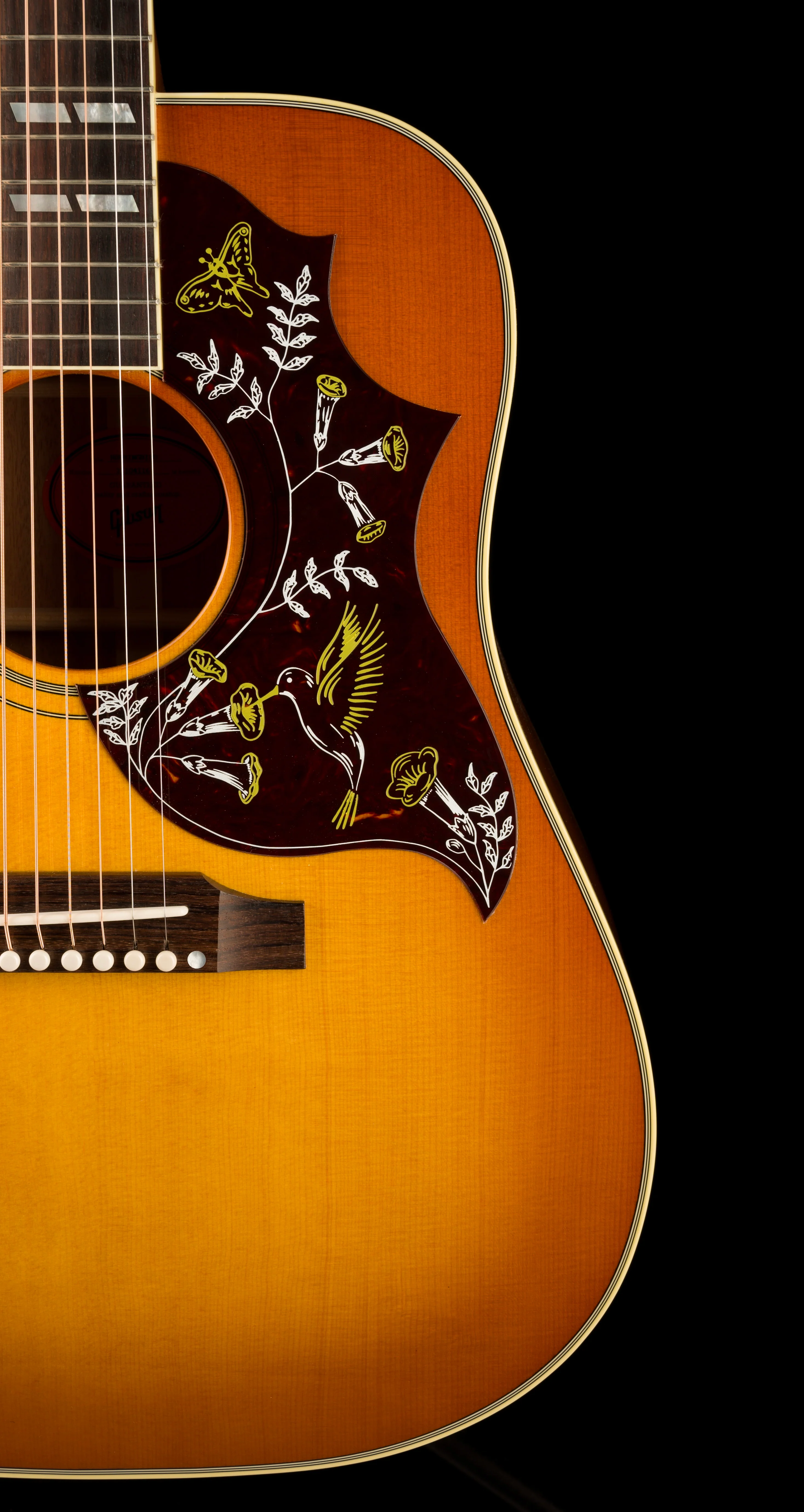 Pre Owned 2024 Gibson Hummingbird Original Heritage Cherry Sunburst Acoustic Electric Guitar With OHSC - Image 7