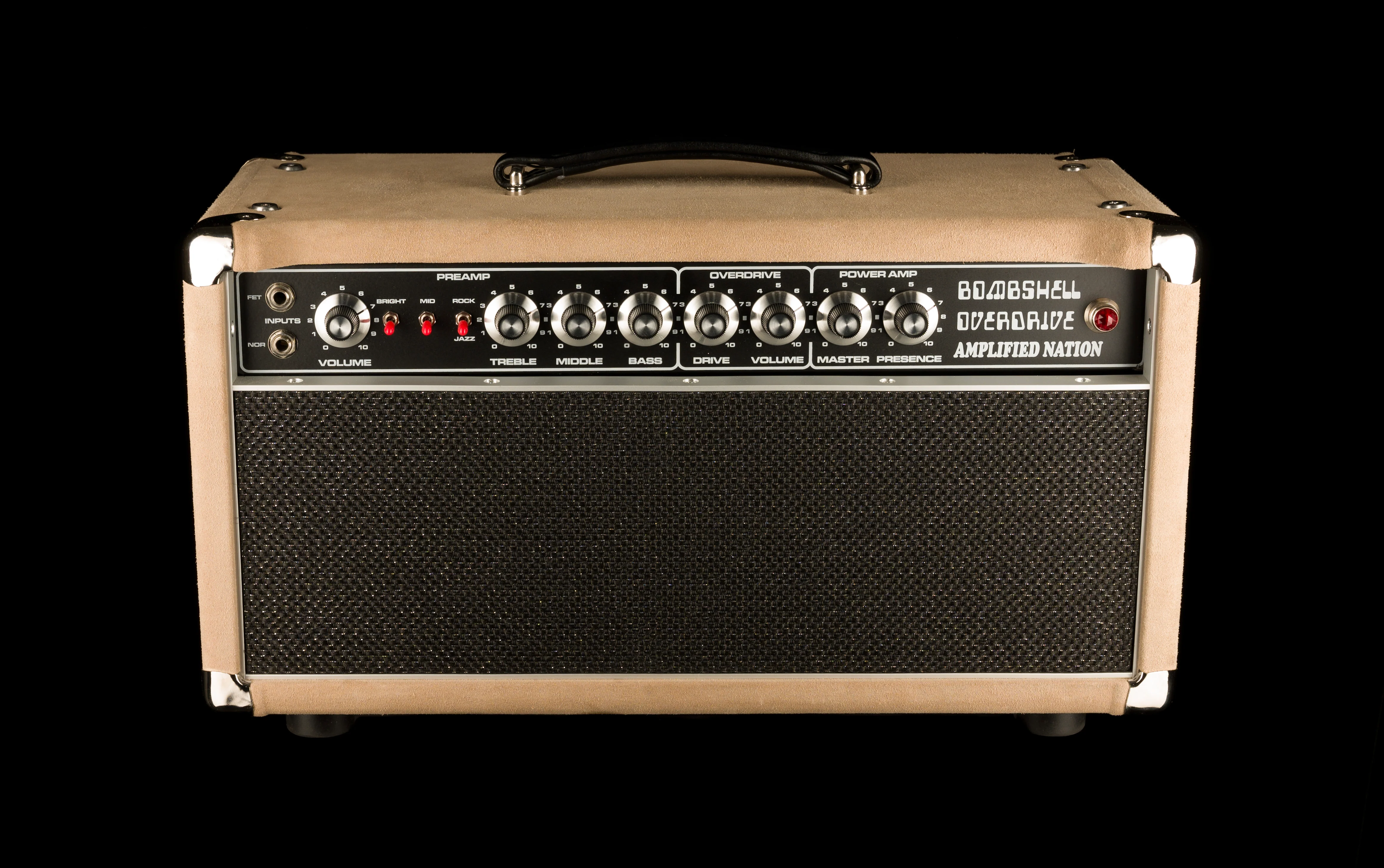 Pre Owned Amplified Nation The Bombshell Overdrive 100-Watt Head With 1x12" Ivory Suede Cabinet Guitar Amp - Ben Harper - Image 2