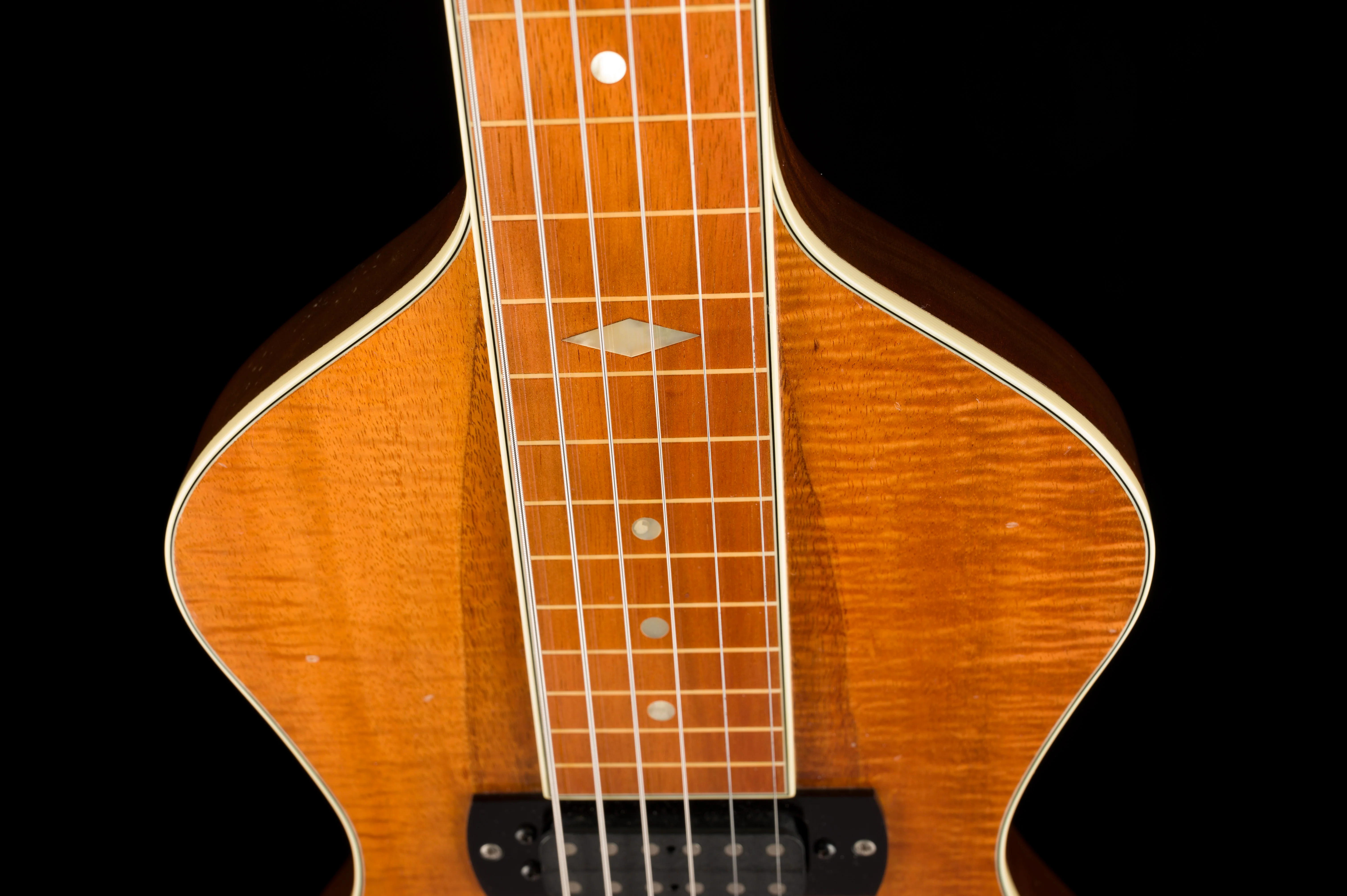 Pre Owned Asher Electro Hawaiian Model 1 Lap Steel Koa With OHSC - Image 3