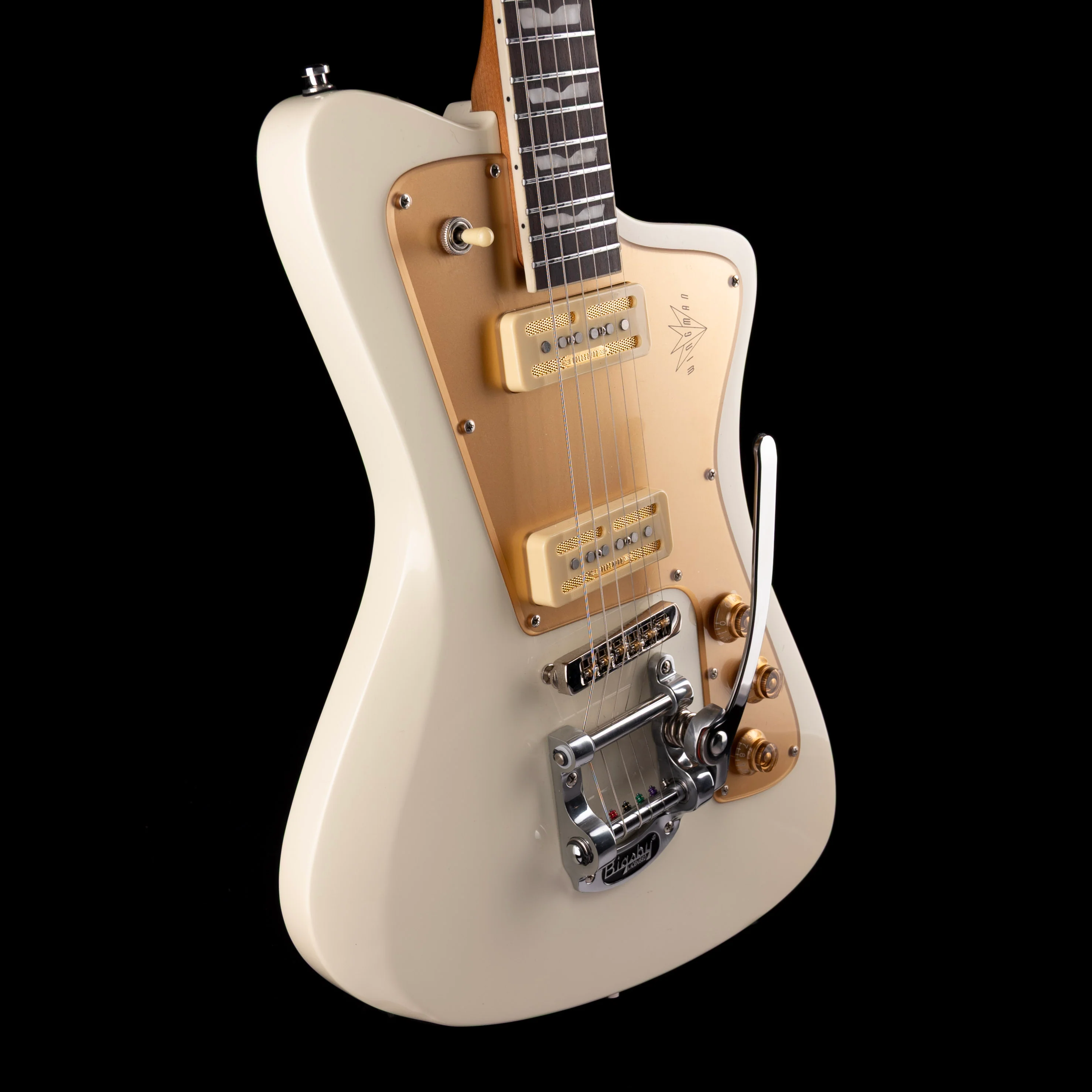 Pre Owned Baum Guitars Wingman Vintage White with Gig Bag - Image 6