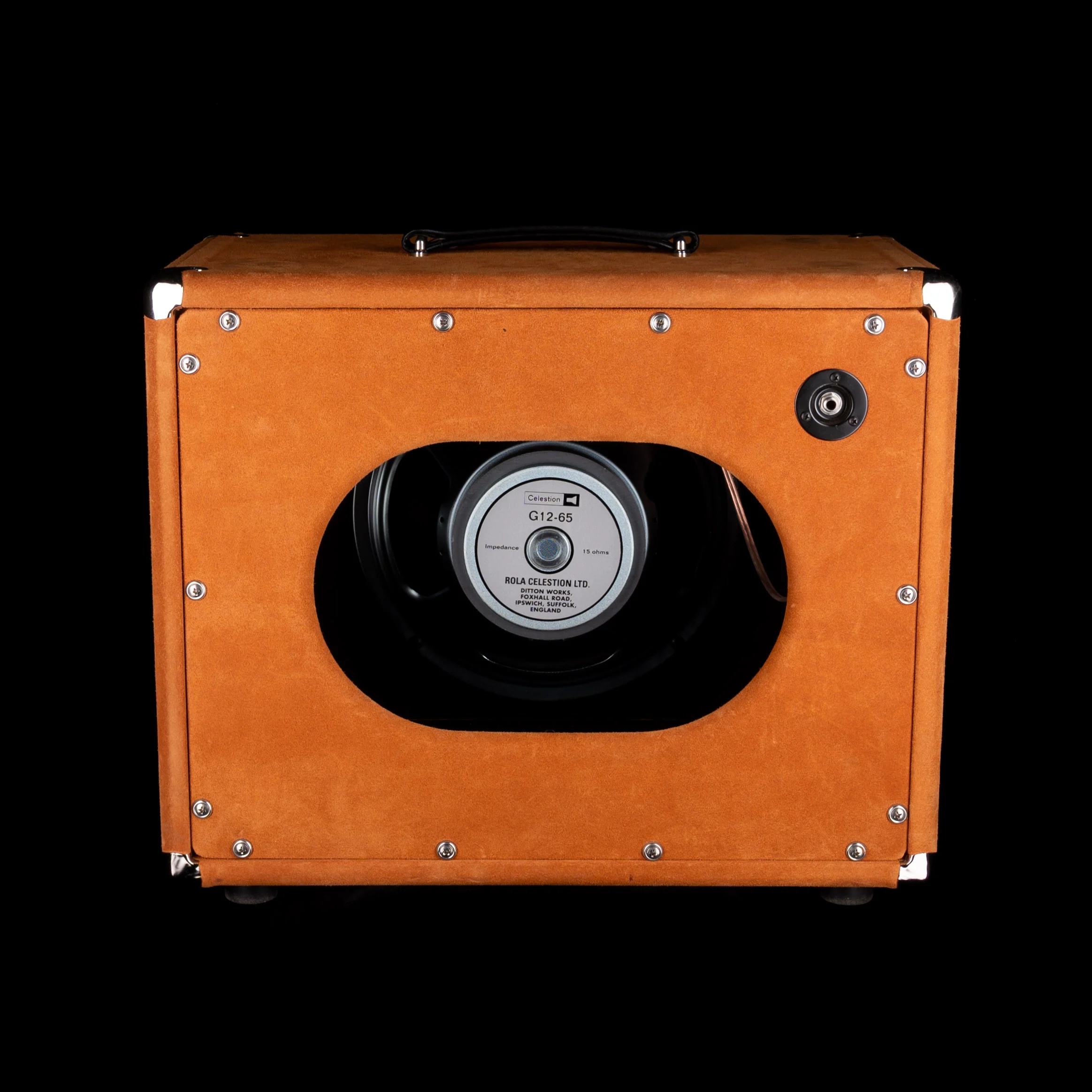 Pre-Owned '22 Amplified Nation Bombshell 50-Watt Guitar Amp Head And 112 15-ohm 65-watt Matching Cab - Golden Brown Suede Owned by Ben Harper - Image 15