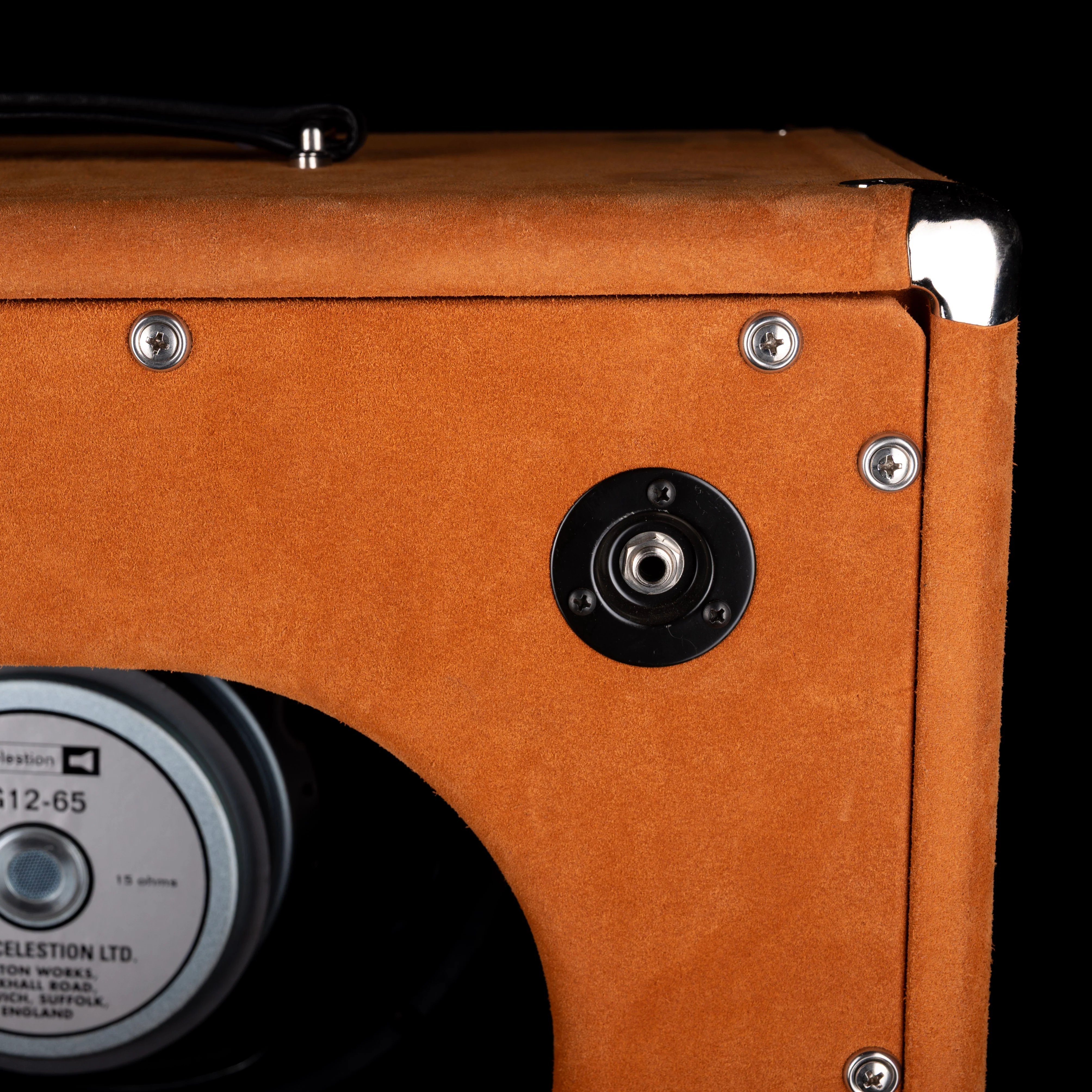 Pre-Owned '22 Amplified Nation Bombshell 50-Watt Guitar Amp Head And 112 15-ohm 65-watt Matching Cab - Golden Brown Suede Owned by Ben Harper - Image 17