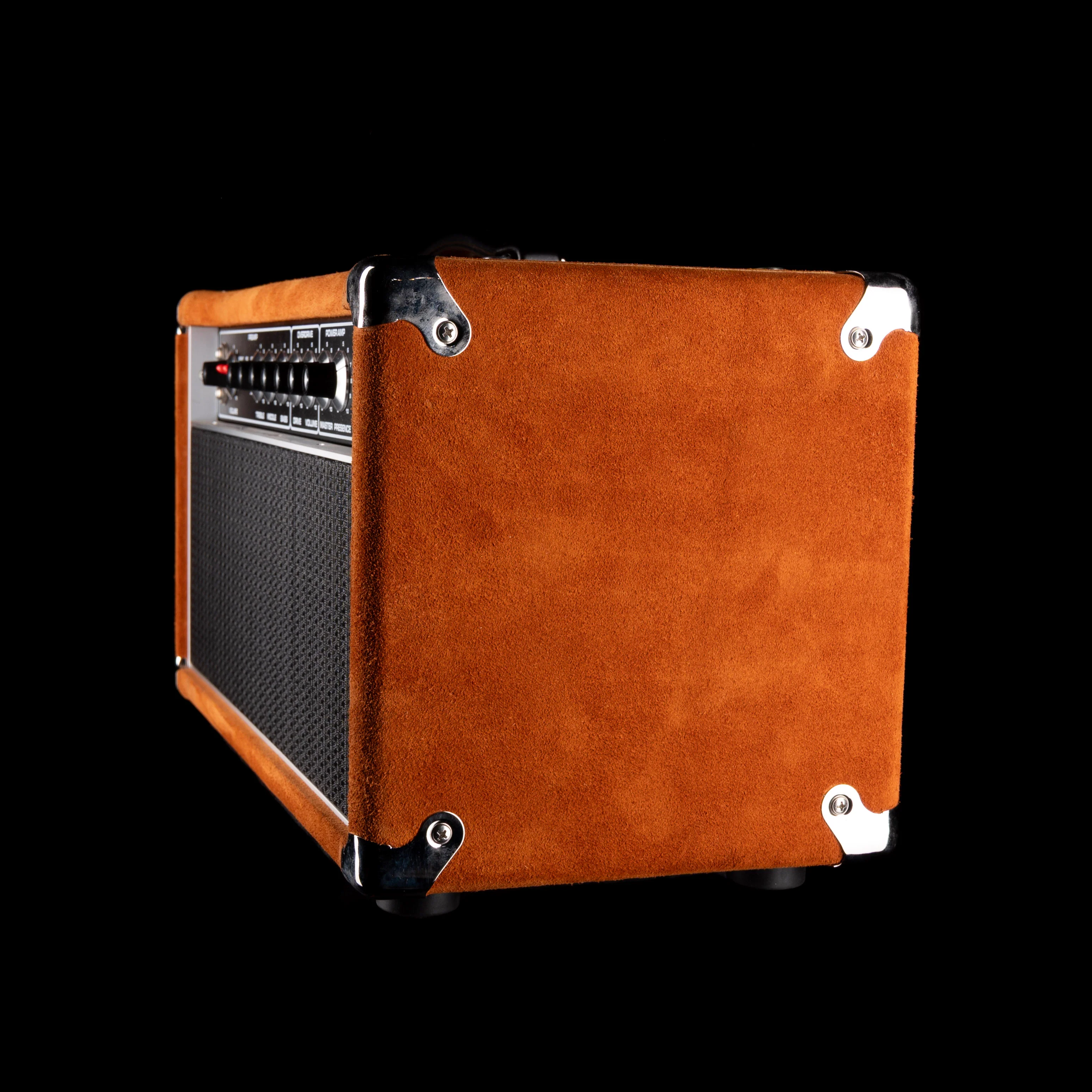 Pre-Owned '22 Amplified Nation Bombshell 50-Watt Guitar Amp Head And 112 15-ohm 65-watt Matching Cab - Golden Brown Suede Owned by Ben Harper - Image 7