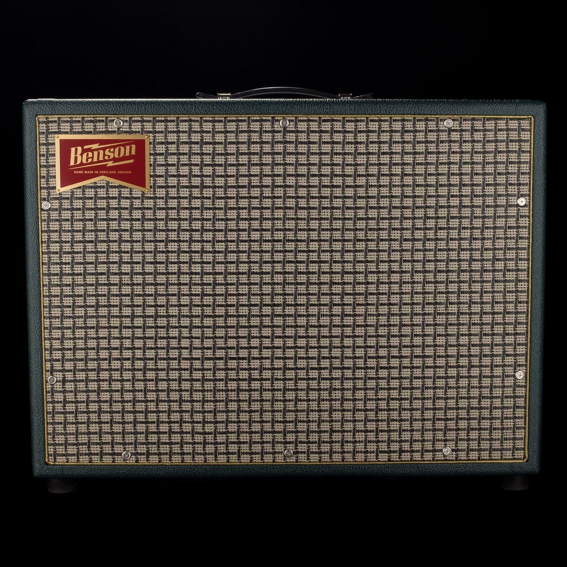 Pre-Owned Benson Monarch Reverb 1x12 Green with Checkered Grill Guitar Amp Combo