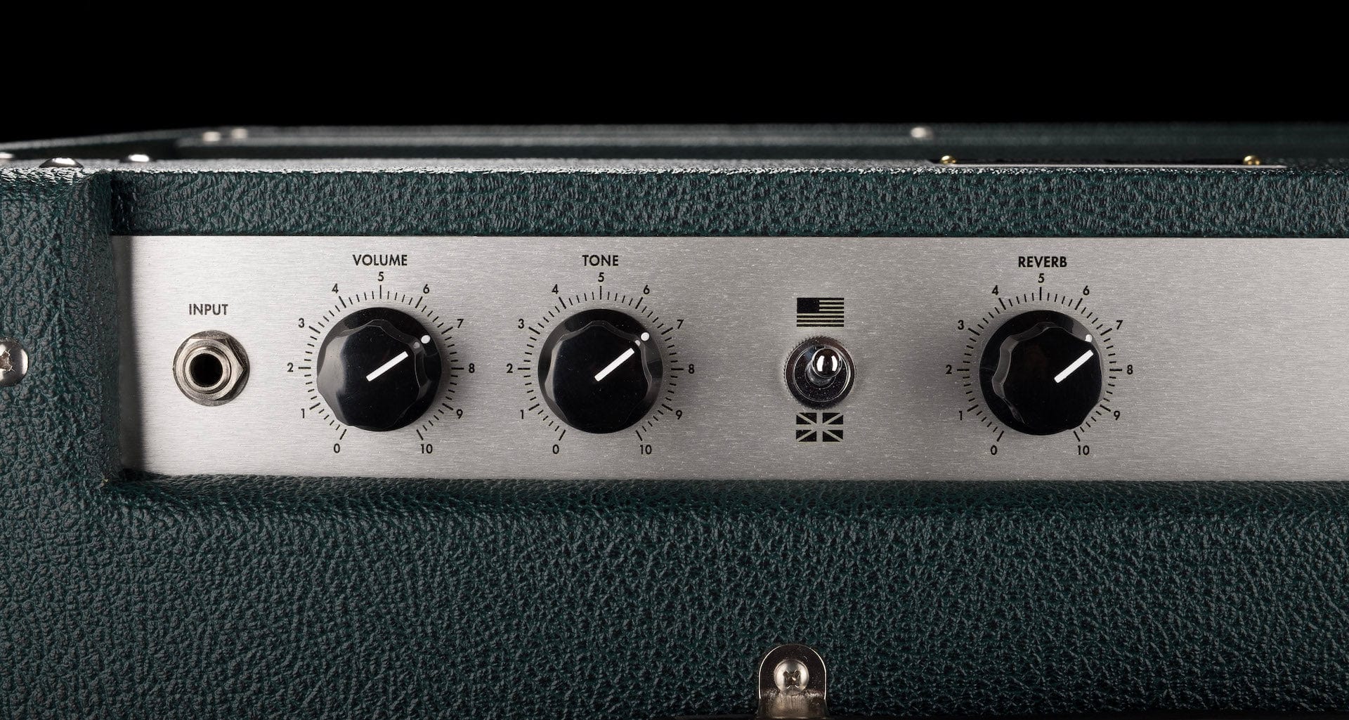 Pre-Owned Benson Monarch Reverb 1x12 Green with Checkered Grill Guitar Amp Combo - Image 6