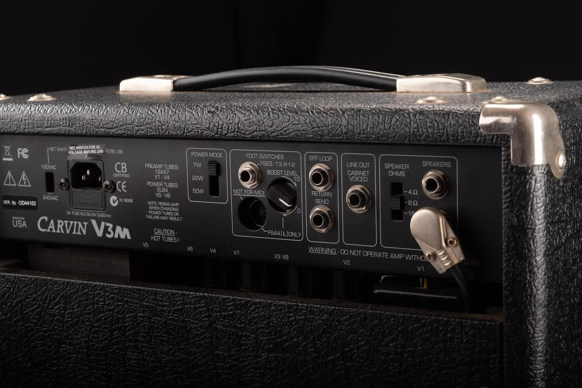 Pre Owned Carvin V3M Guitar Amp with Cover - Image 8