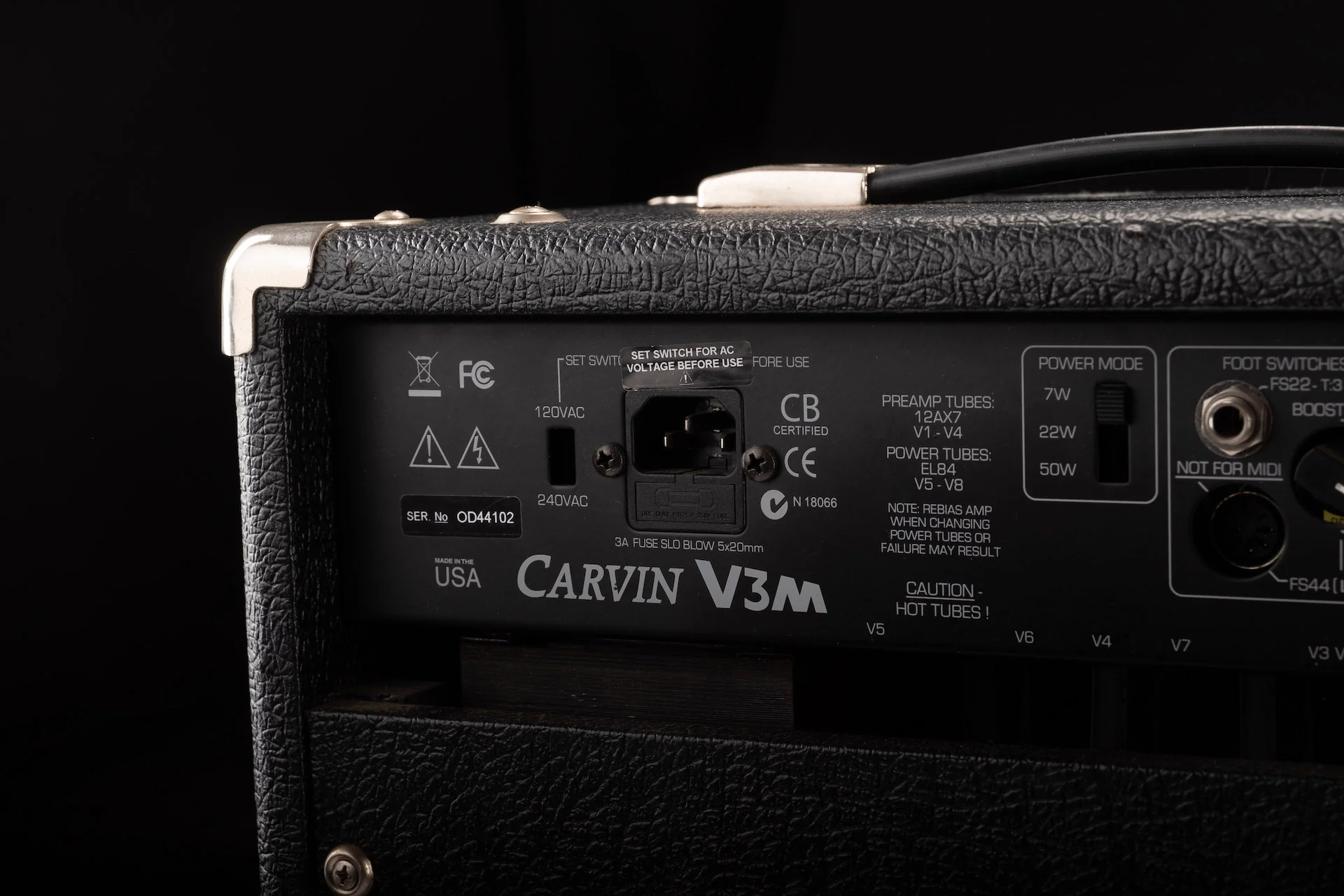 Pre Owned Carvin V3M Guitar Amp with Cover - Image 9