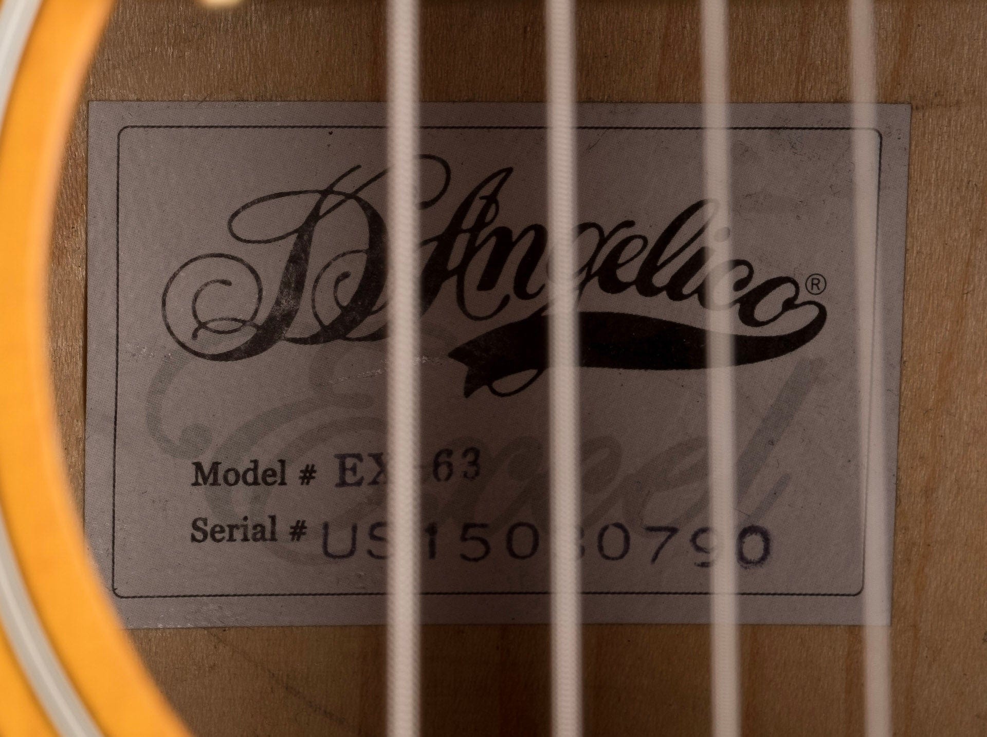 Pre Owned D'Angelico EX-63 With DeArmond Rhythm Chief Pickup With Case - Image 12