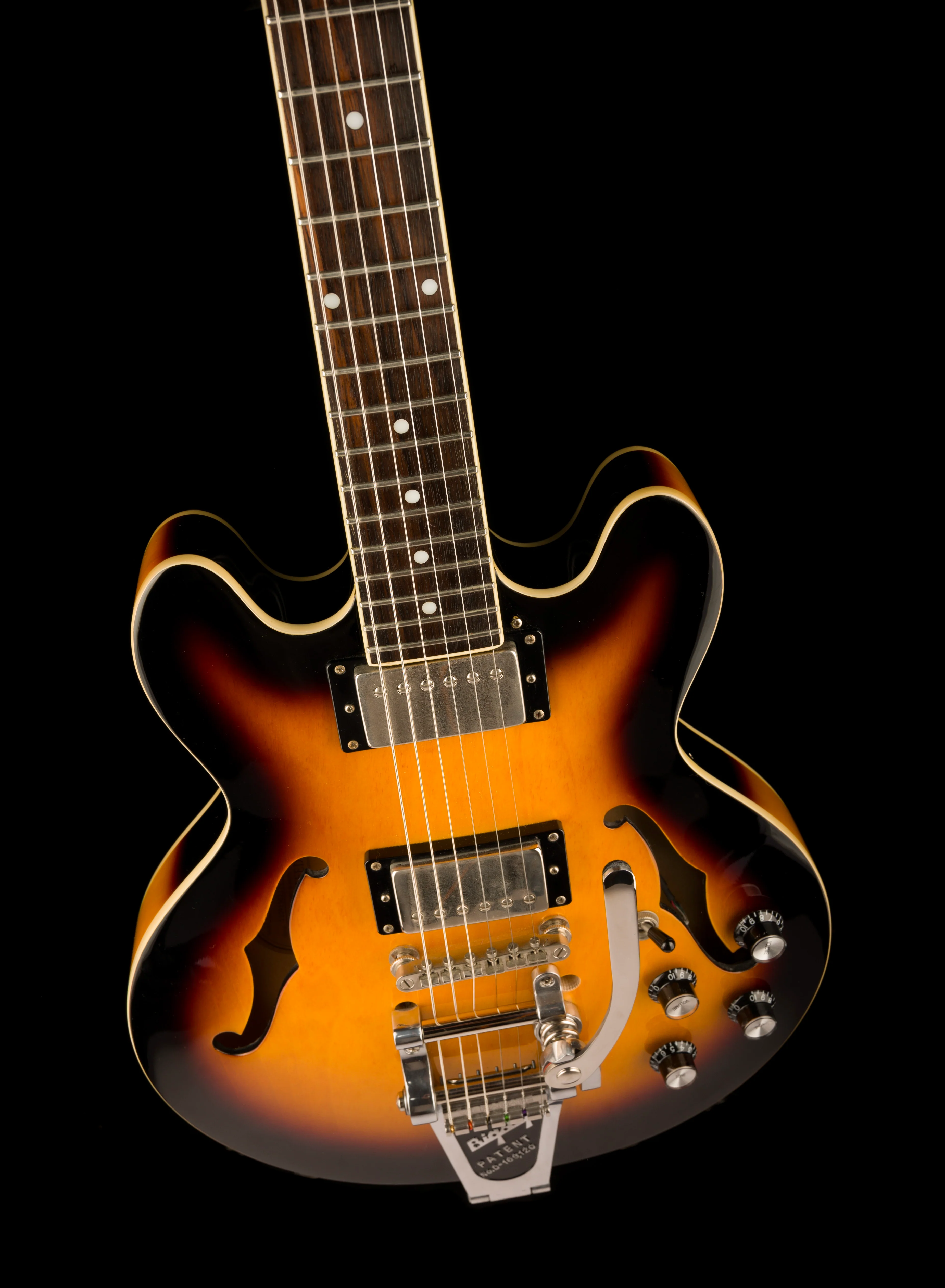 Pre Owned Epiphone ES-339 Dot Vintage Sunburst With Bigsby With Gig Bag - Image 4