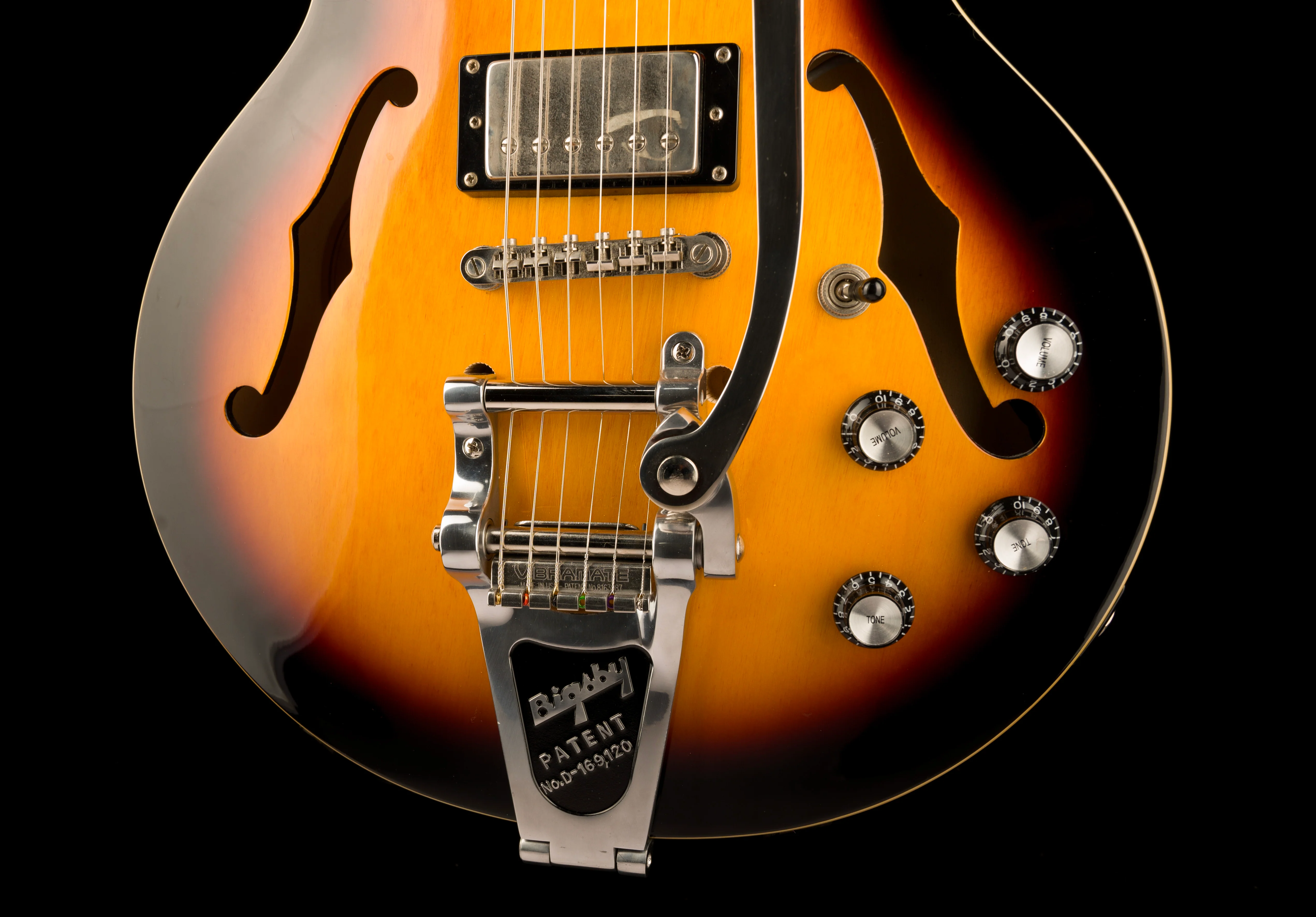 Pre Owned Epiphone ES-339 Dot Vintage Sunburst With Bigsby With Gig Bag - Image 5