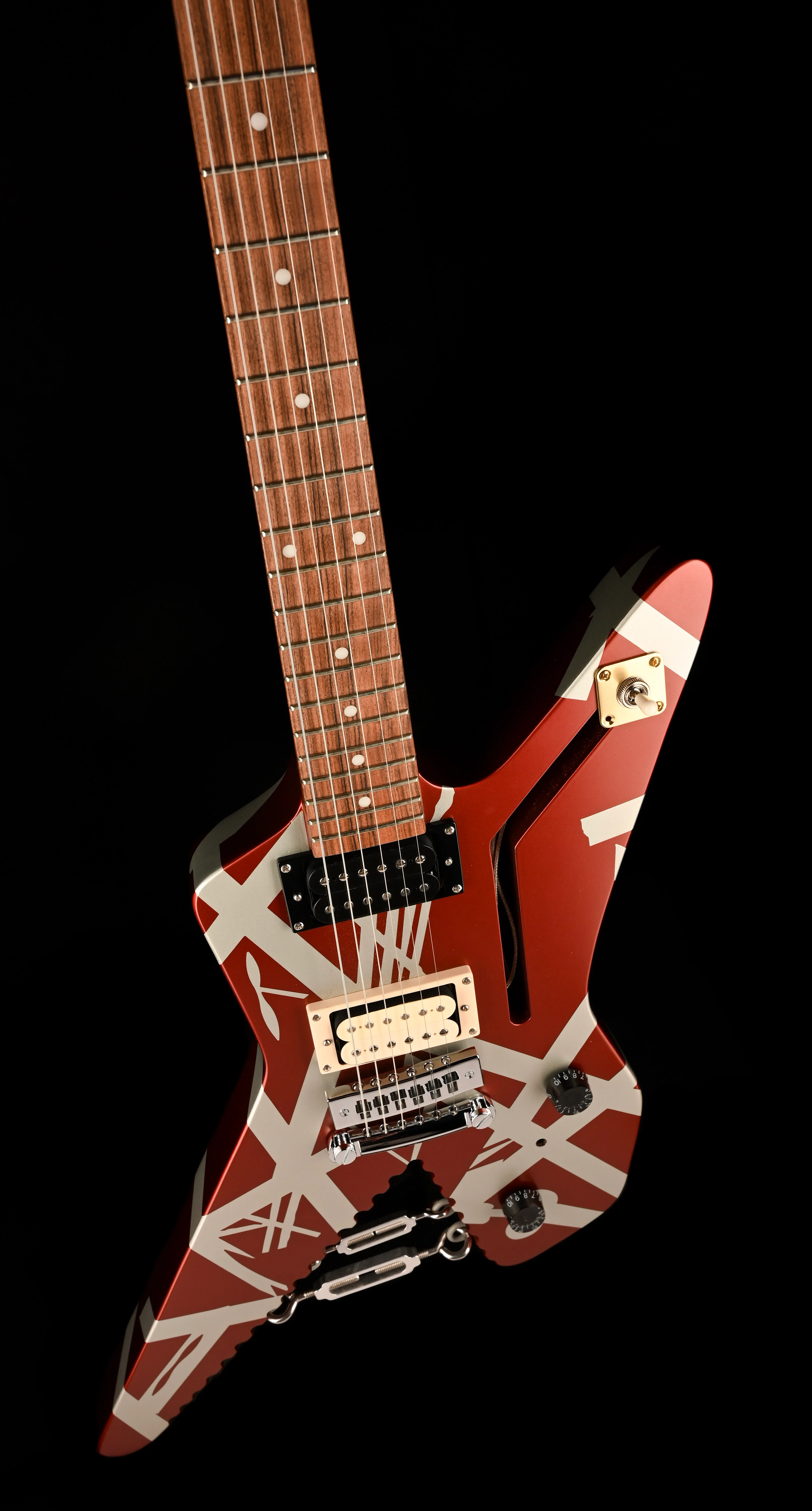 Pre Owned EVH Shark Destroyer Red Stripe With Case - Image 4
