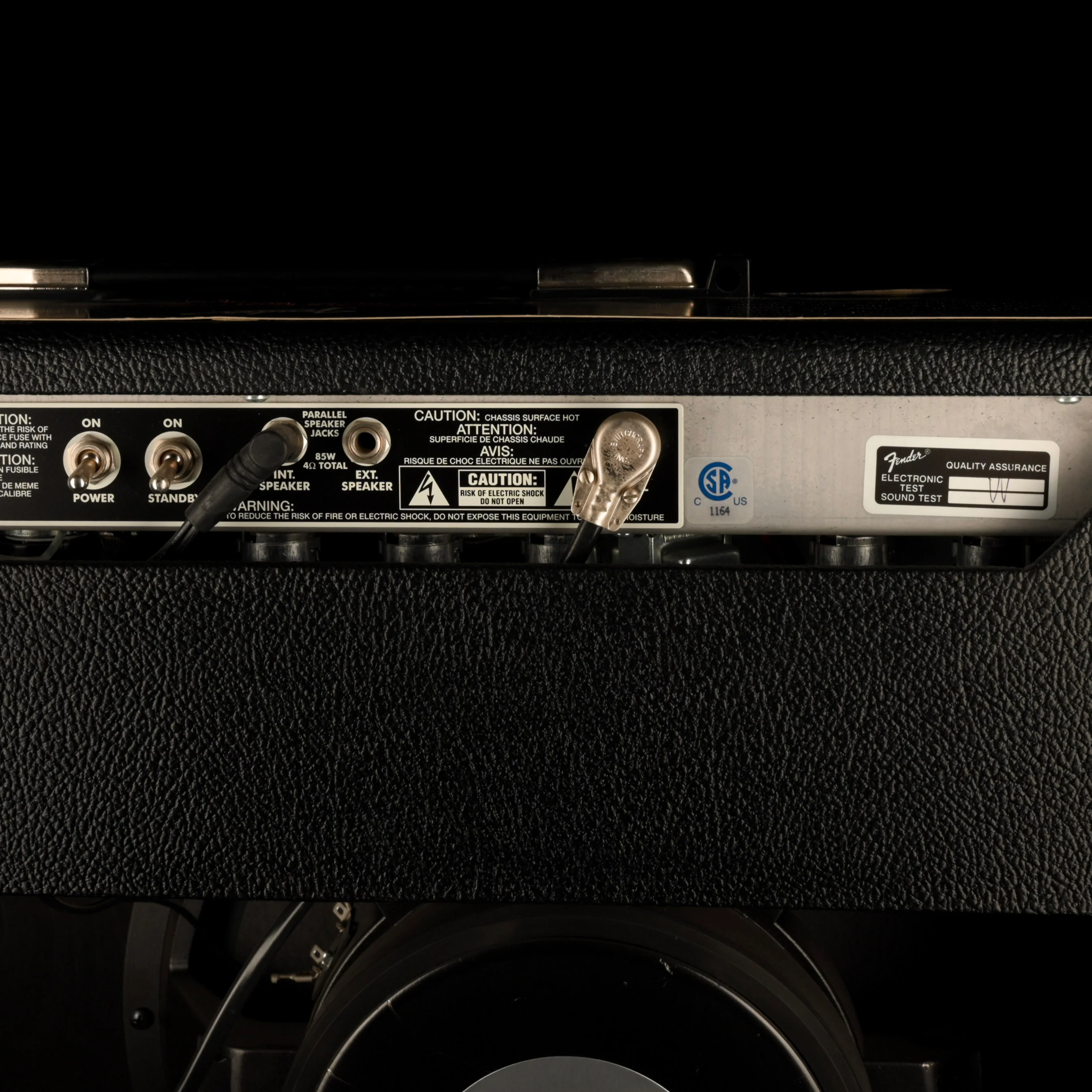 Pre Owned Fender 65 Twin Custom 15 Guitar Amp Combo With Footswitch And Cover - Image 12