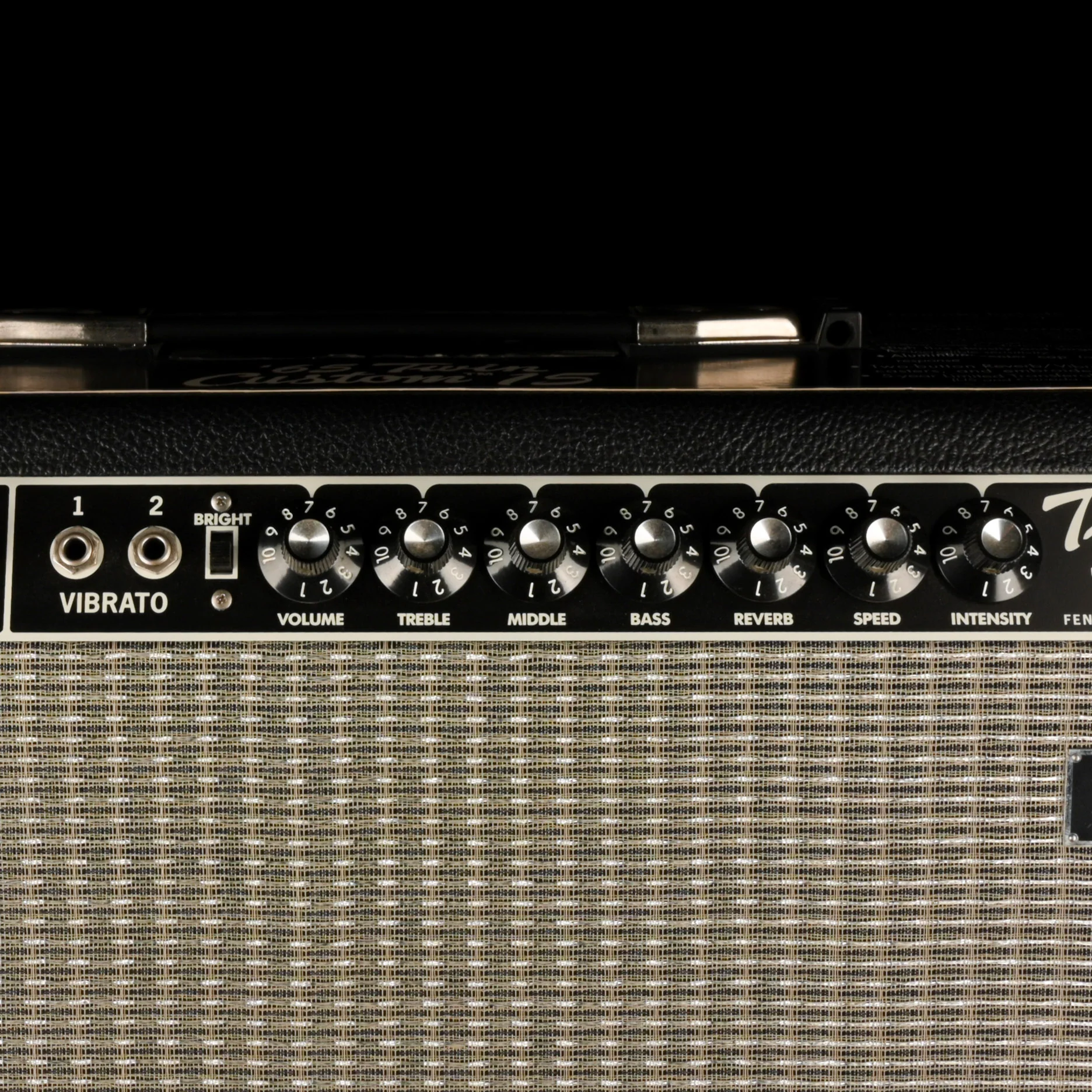 Pre Owned Fender 65 Twin Custom 15 Guitar Amp Combo With Footswitch And Cover - Image 5