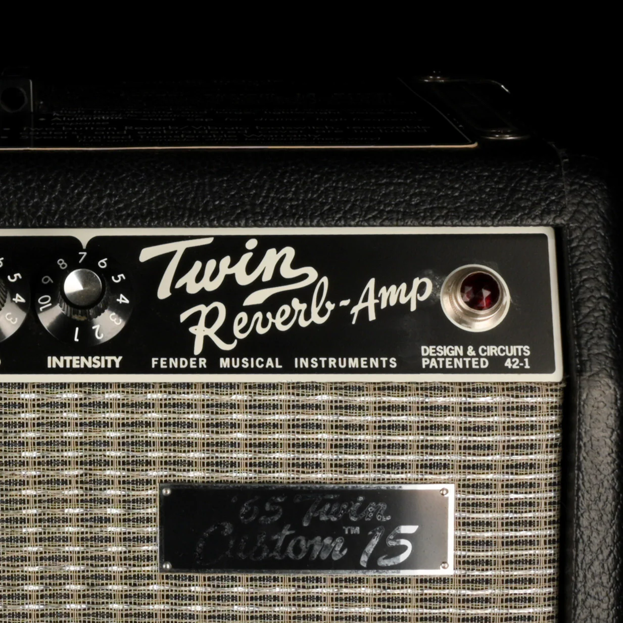 Pre Owned Fender 65 Twin Custom 15 Guitar Amp Combo With Footswitch And Cover - Image 6