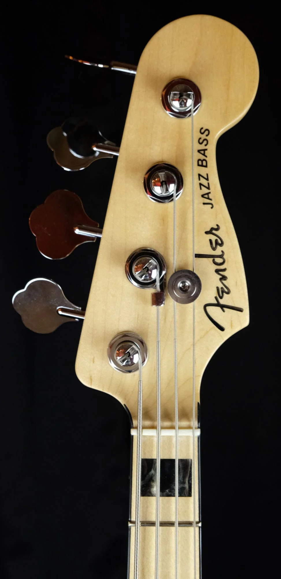 Used Fender American Elite Maple Neck Jazz Bass Satin Ice Blue Metallic OHSC - Image 8