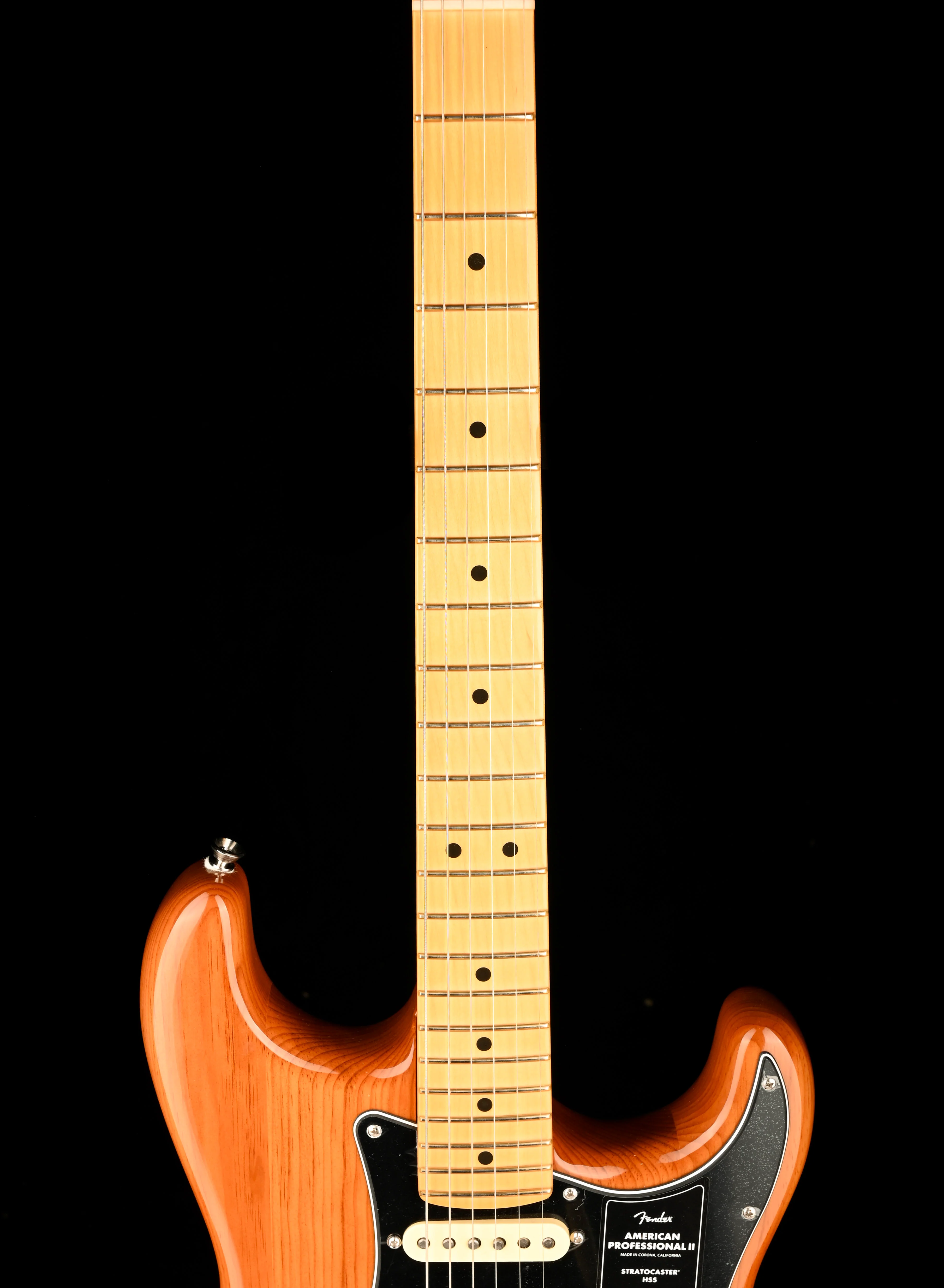 Pre Owned Fender American Professional II Stratocaster HSS Roasted Pine Electric Guitar With OHSC - Image 11