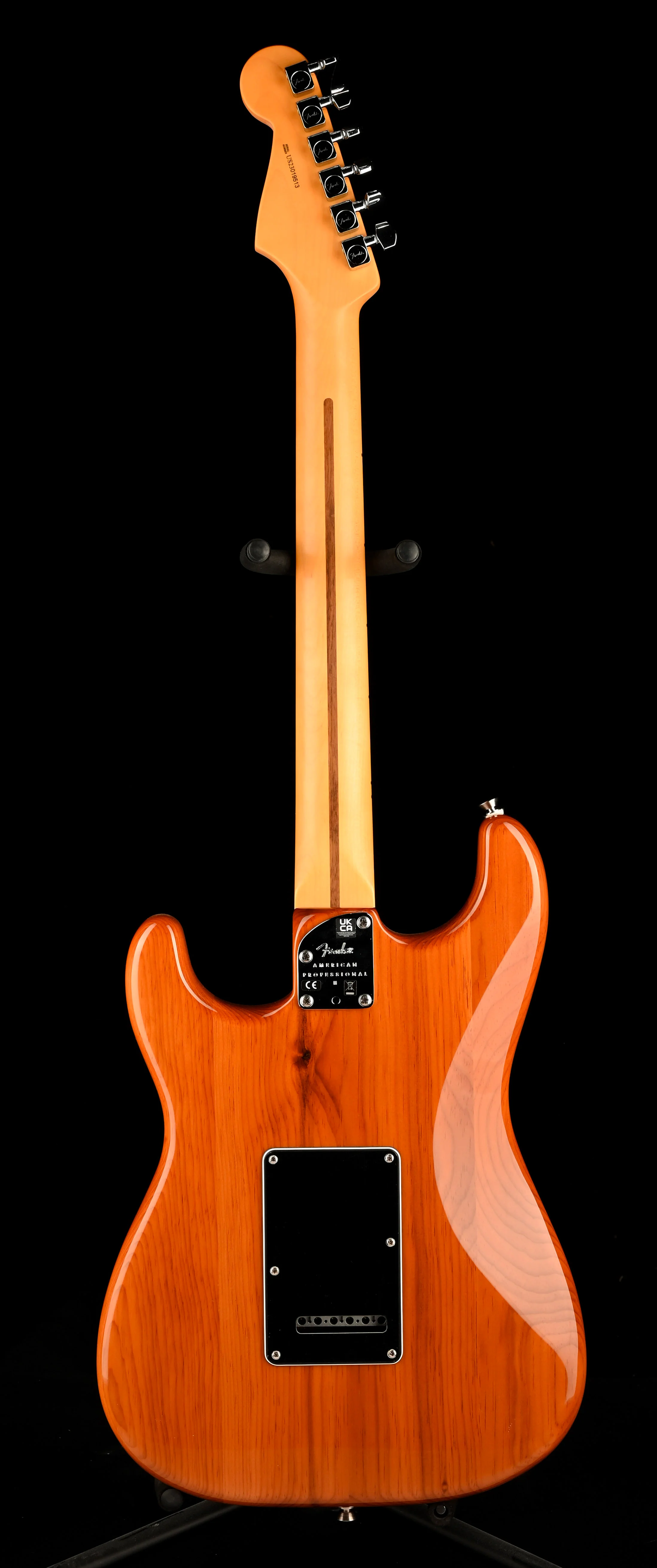 Pre Owned Fender American Professional II Stratocaster HSS Roasted Pine Electric Guitar With OHSC - Image 14