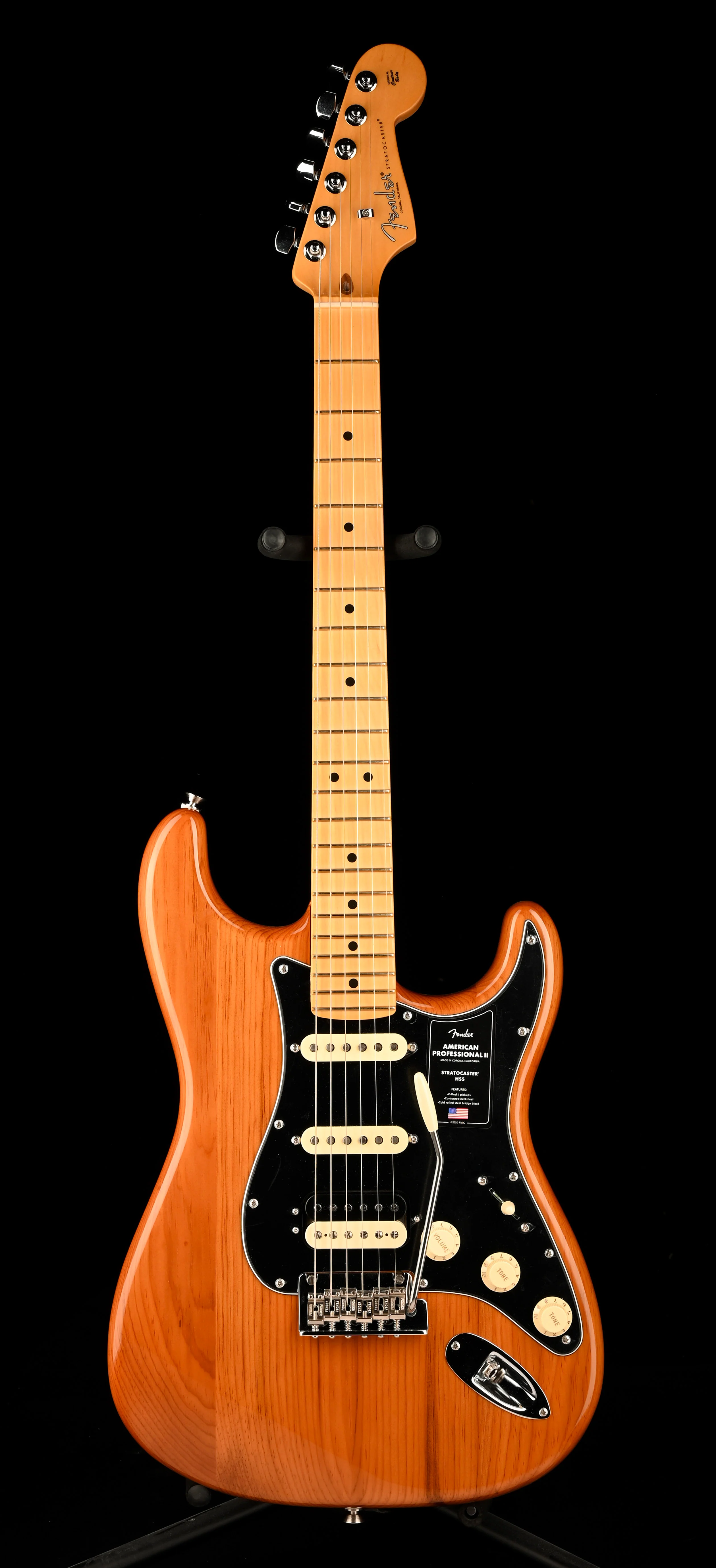 Pre Owned Fender American Professional II Stratocaster HSS Roasted Pine Electric Guitar With OHSC - Image 2