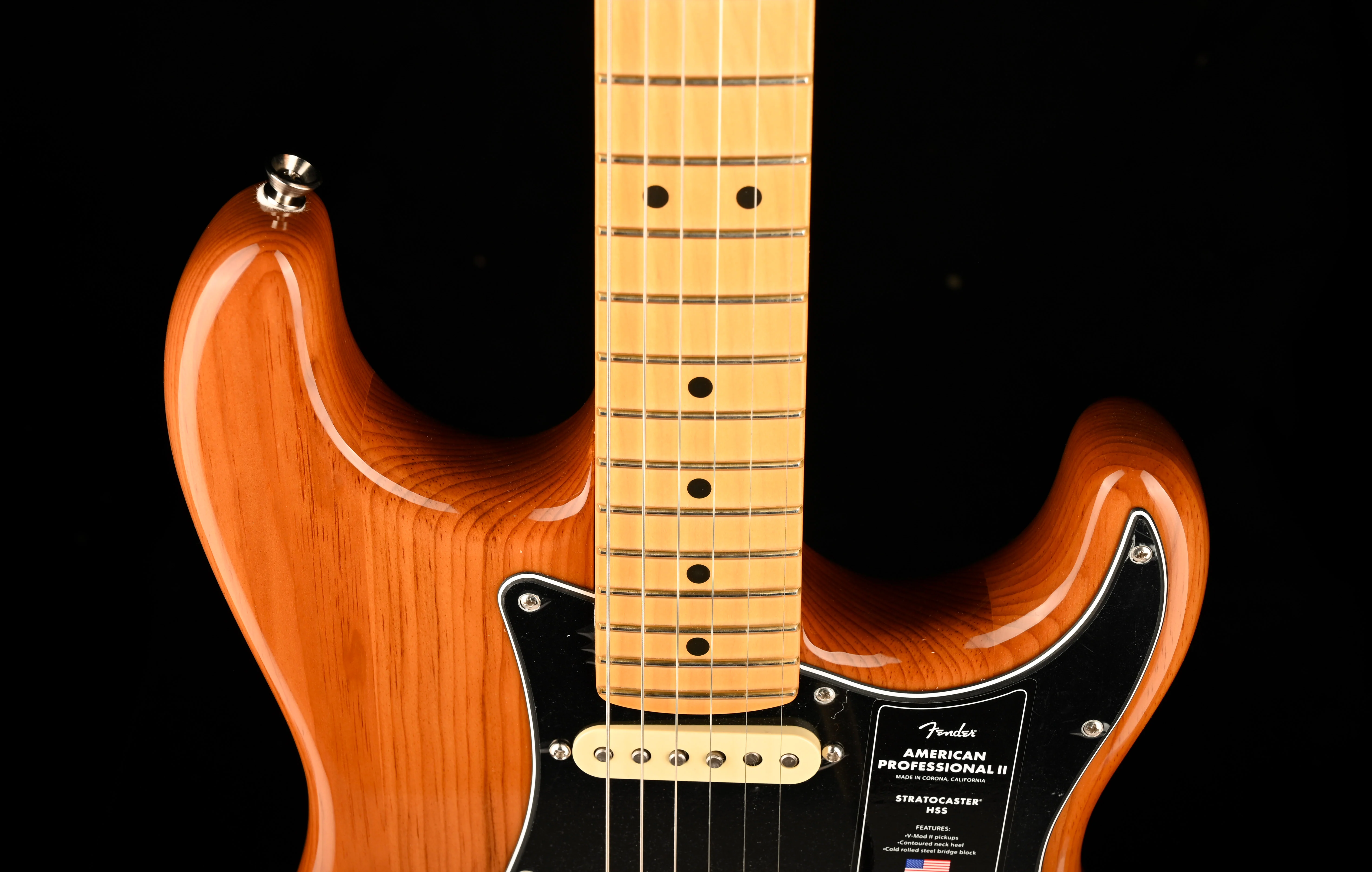 Pre Owned Fender American Professional II Stratocaster HSS Roasted Pine Electric Guitar With OHSC - Image 3