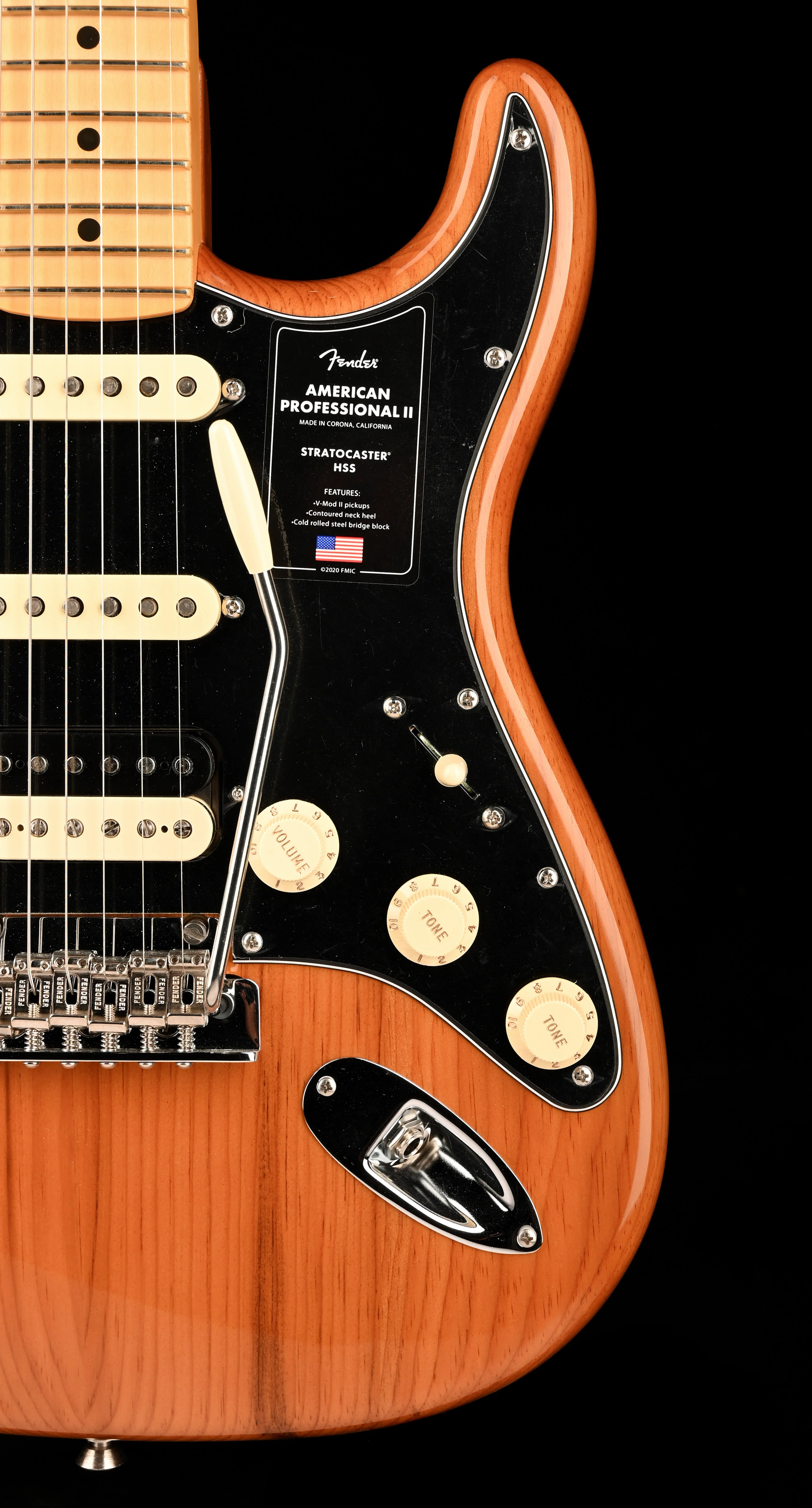 Pre Owned Fender American Professional II Stratocaster HSS Roasted Pine Electric Guitar With OHSC - Image 9