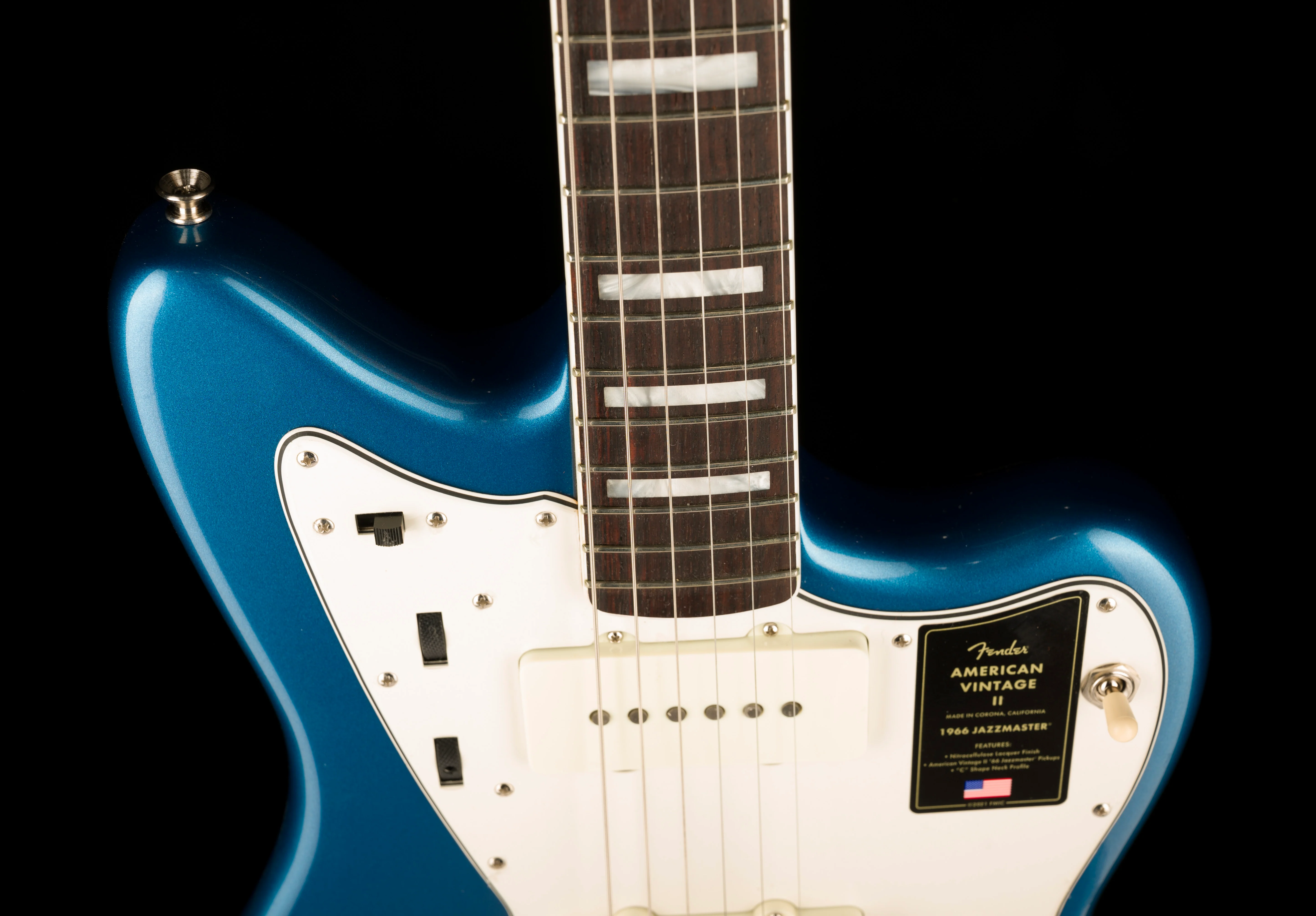 Pre Owned Fender American Vintage II 1966 Jazzmaster Lake Placid Blue With OHSC - Image 3