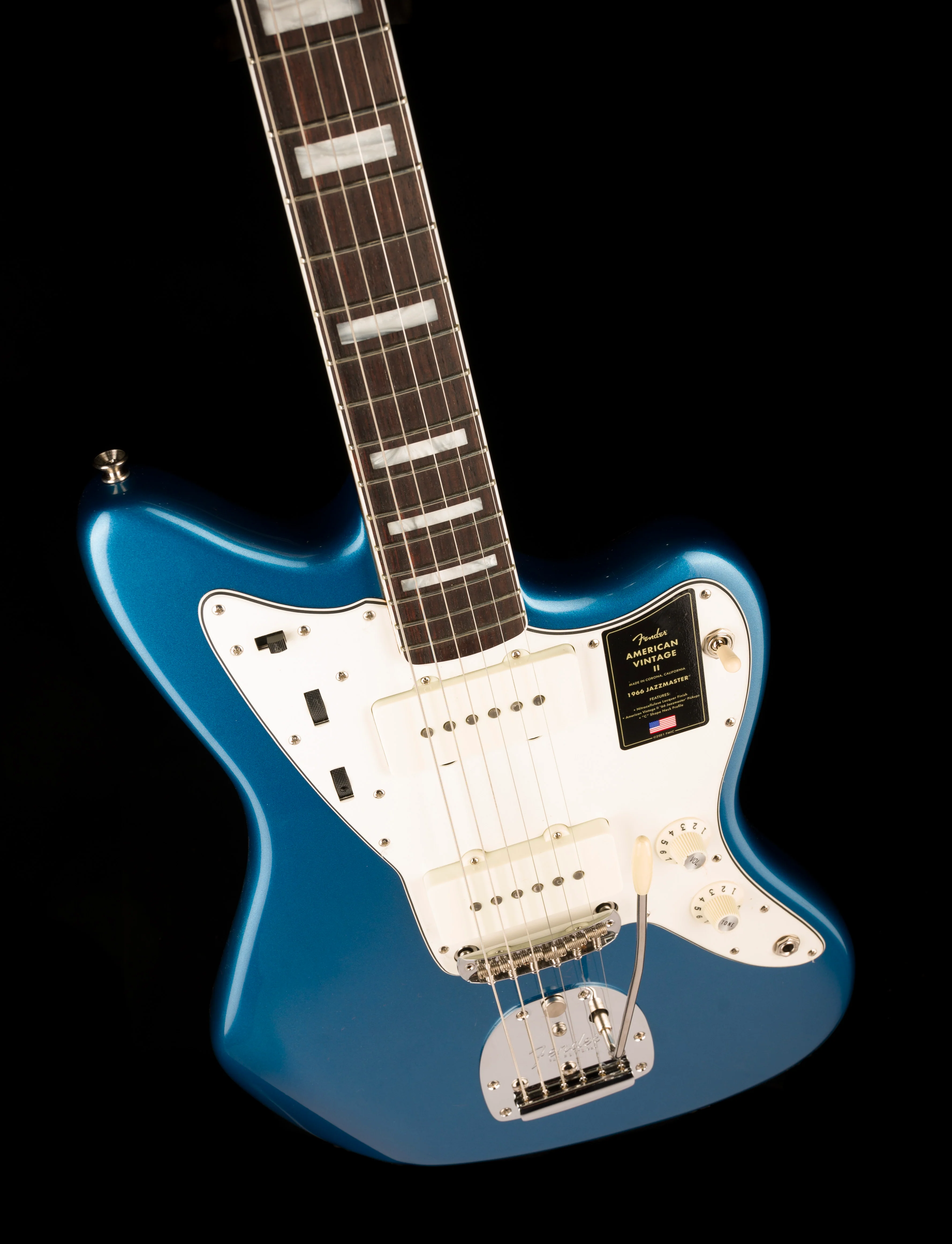 Pre Owned Fender American Vintage II 1966 Jazzmaster Lake Placid Blue With OHSC - Image 4