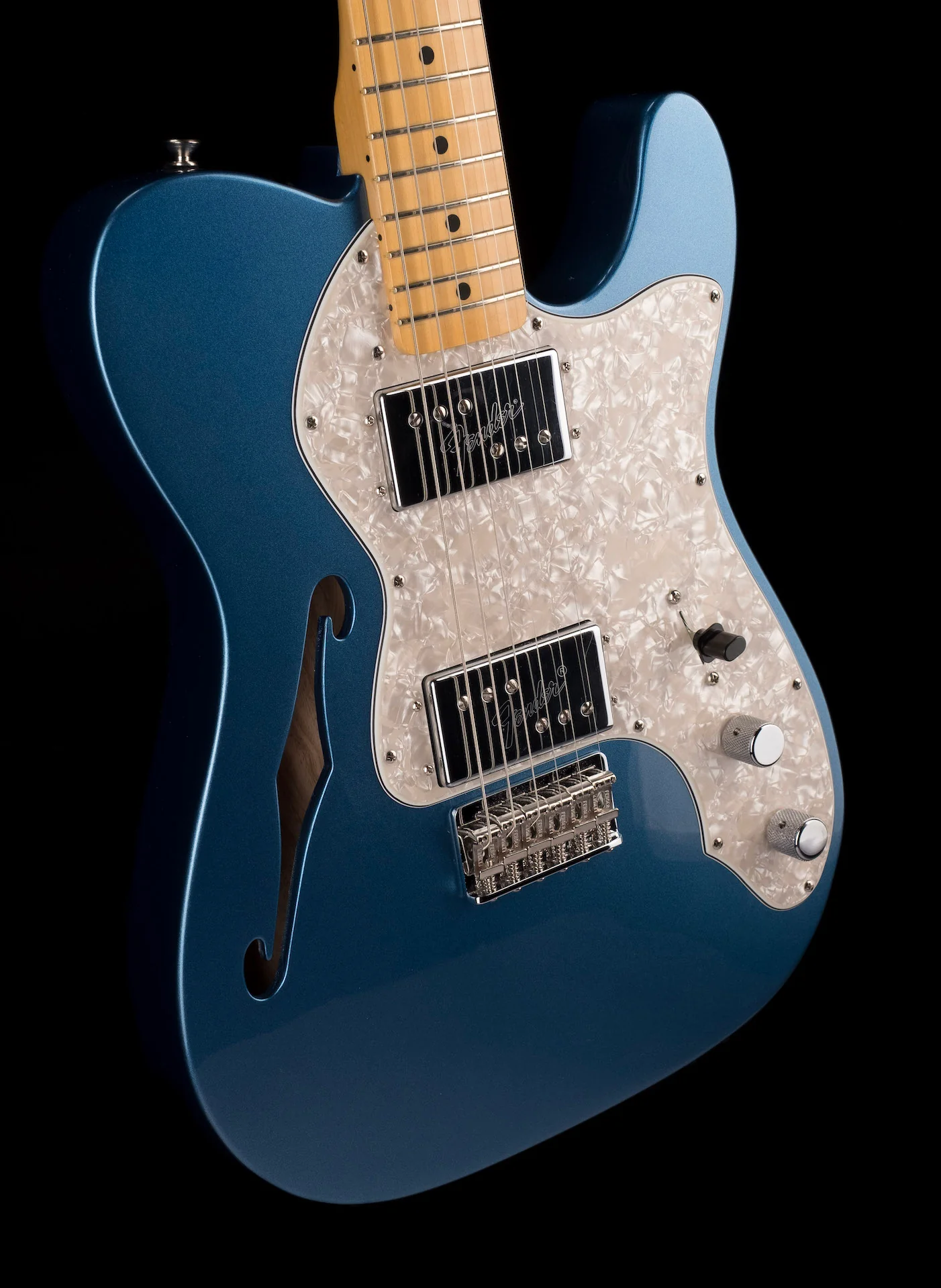 Pre Owned Fender American Vintage II '72 Telecaster Thinline Lake Placid Blue With OHSC - Image 10
